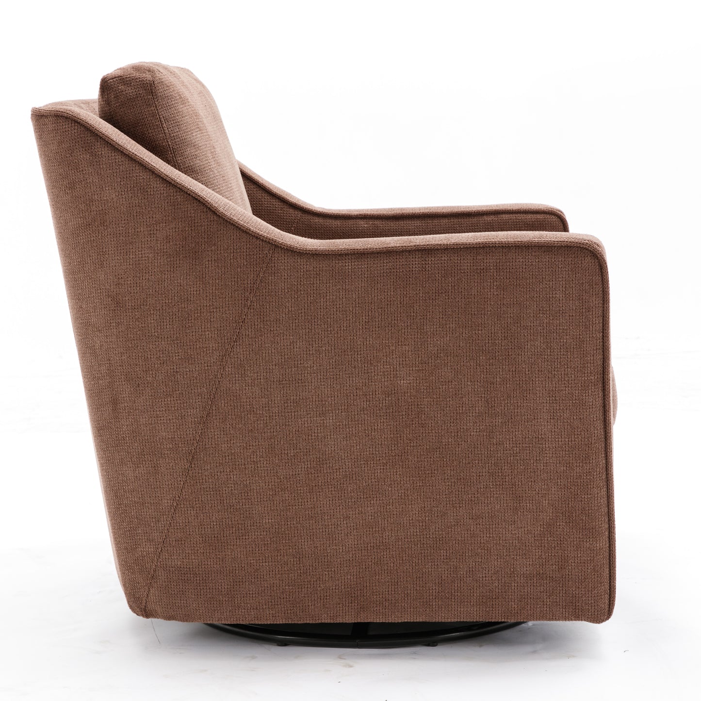 COLAMY 360° Swivel Accent Chair Upholstered Fabric Leisure Armchair
