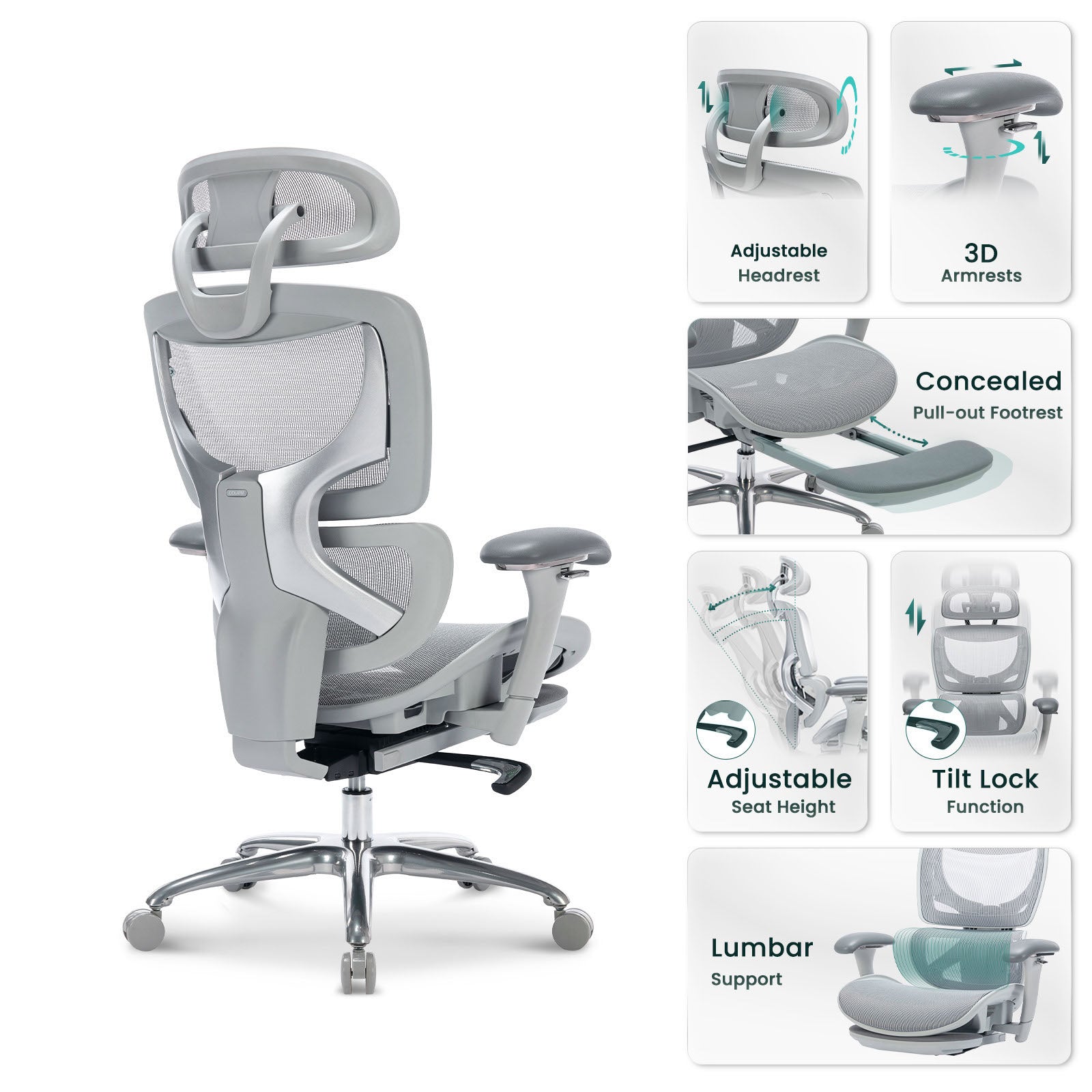 COLAMY AERIX Futuristic Ergonomic Office Chair