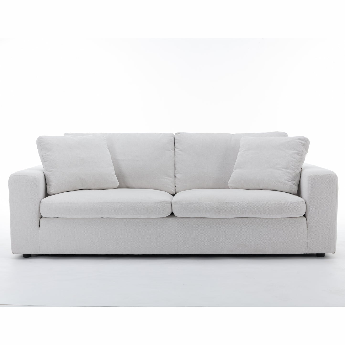 COLAMY 90" Fabric Modern Sofa with Removable Back and Seat Cushions