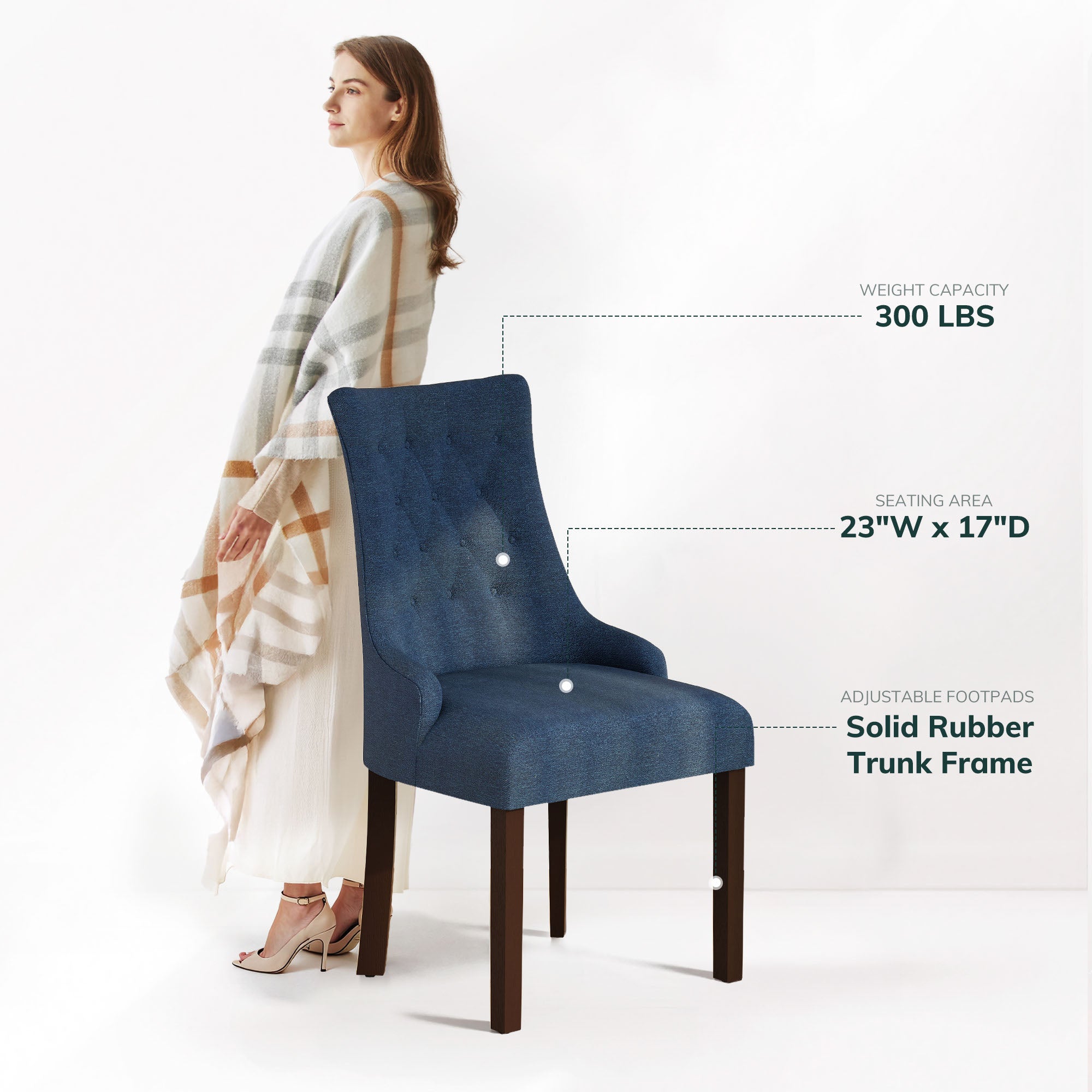 COLAMY SELENE Classic Elegance Dining Chair