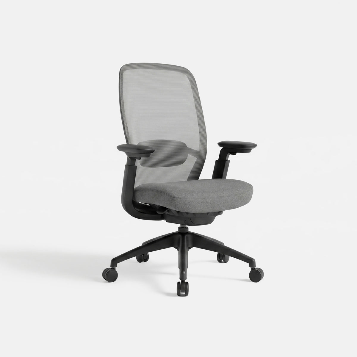 COLAMY AETHER gray mid-back mesh office chair with padded lumbar support