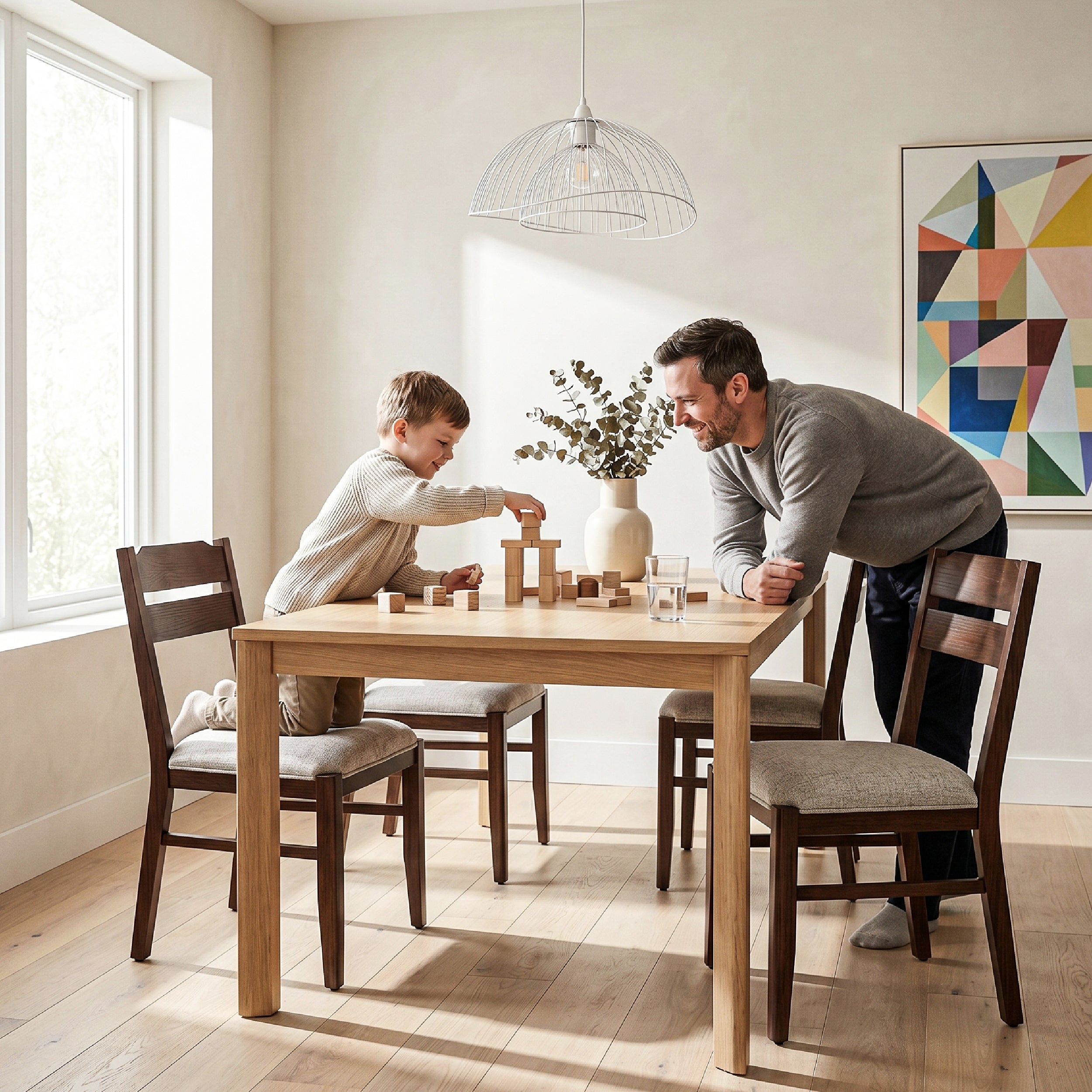 COLAMY ALVA Minimalist Bentwood Dining Chair