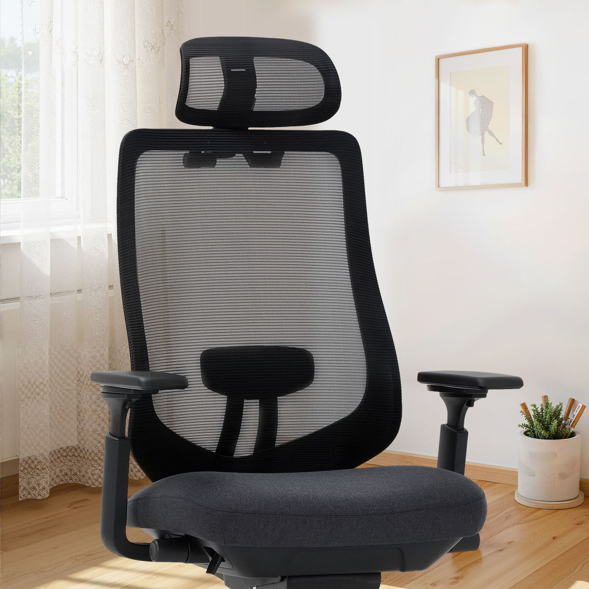 COLAMY 2577F Mesh Chair-Black Sedia da Ufficio in Maglia, Nero COLAMY 2577F Mesh Chair-Black Sedia da Ufficio in Maglia, Nero
