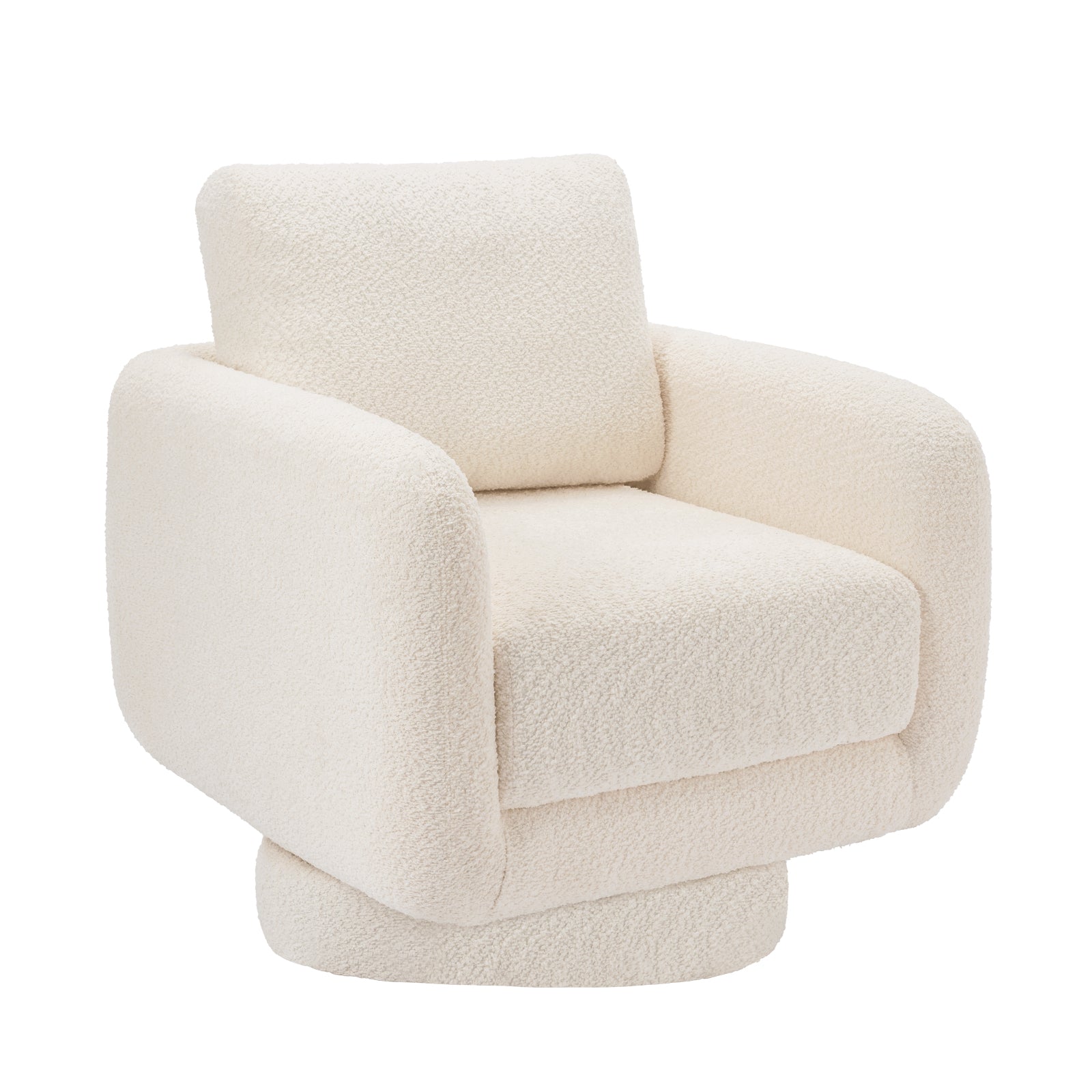 COLAMY Chenille Fabric 360° Swivel Accent Chair Model.W228