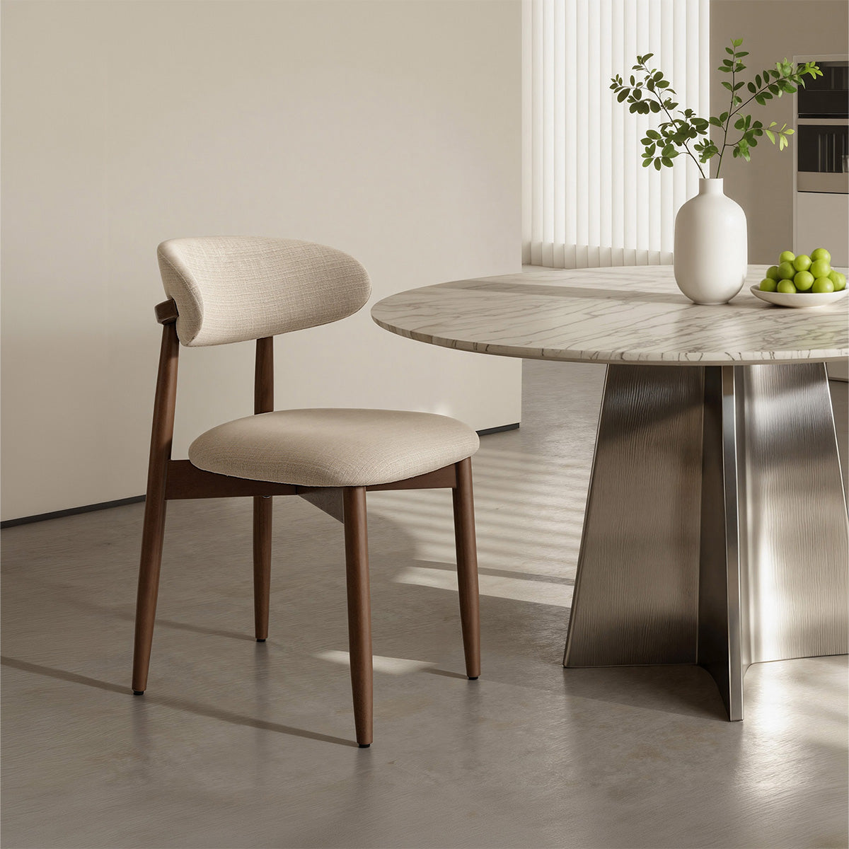 COLAMY NOYA Mid-Century Modern Upholstered Dining Chair