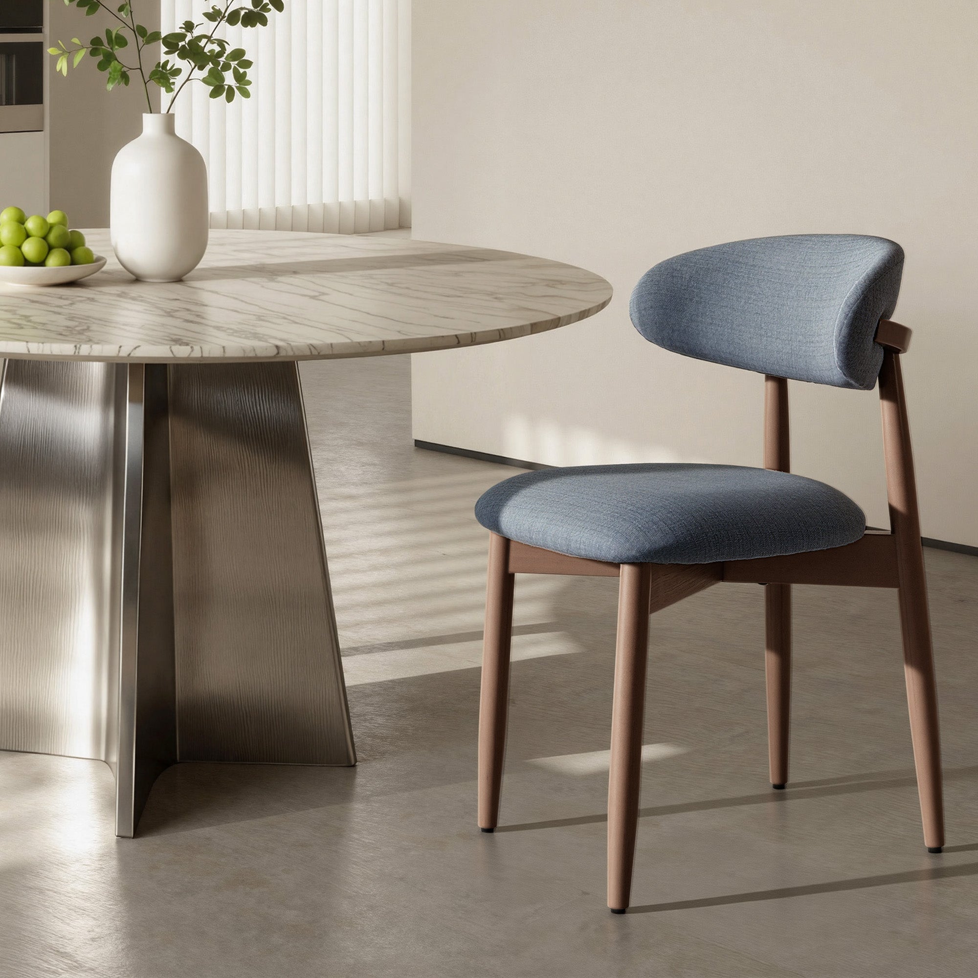 COLAMY NOYA Mid-Century Modern Upholstered Dining Chair