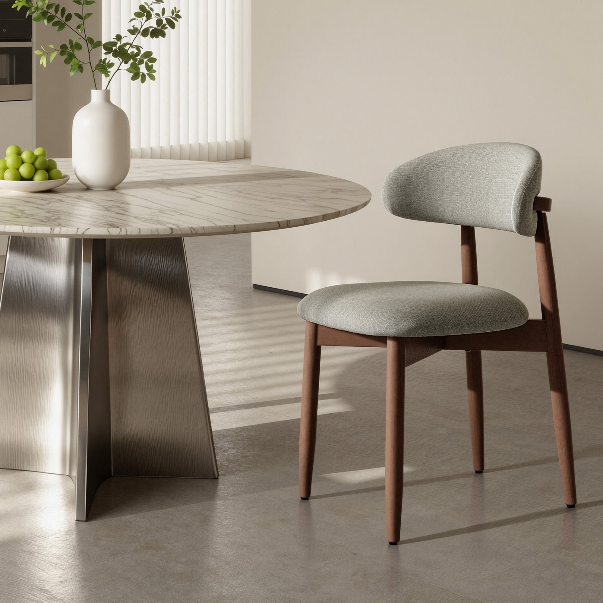 COLAMY NOYA Mid-Century Modern Upholstered Dining Chair