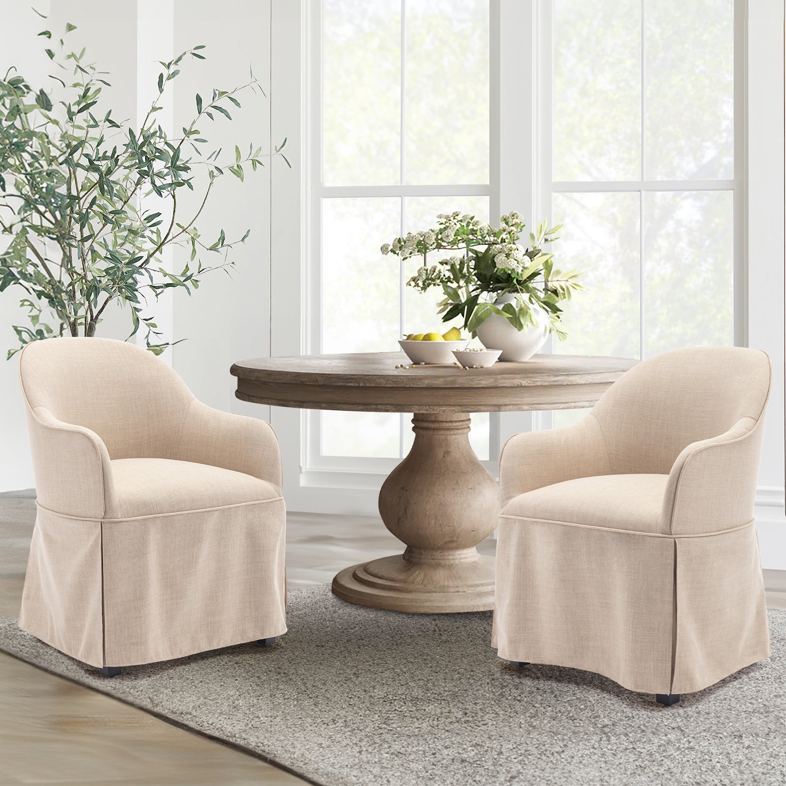 COLAMY Slipcovered Dining Chairs