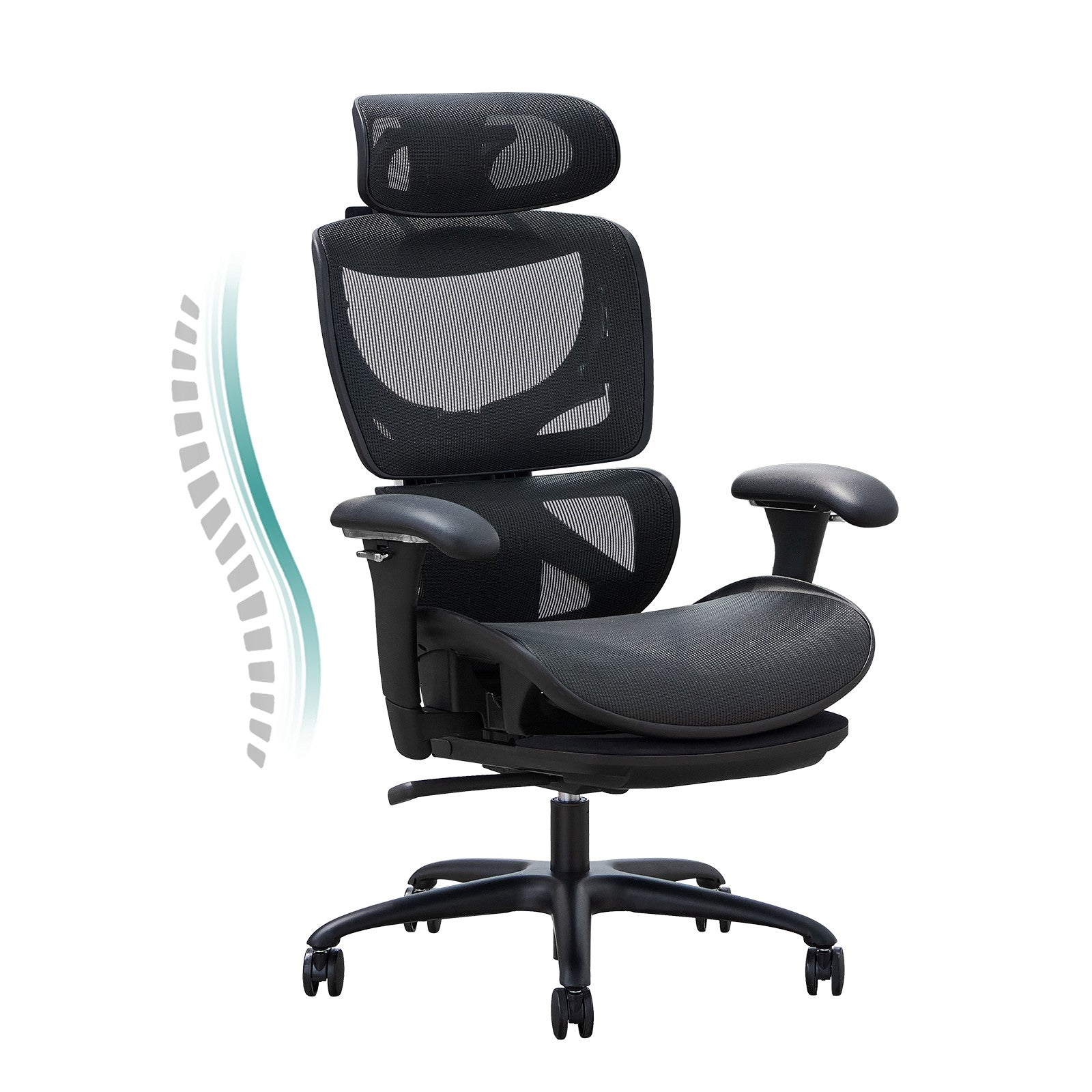 COLAMY Ergonomic Mesh Office Chair with Footrest Model.5188 Cap.300lbs