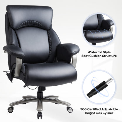 COLAMY Executive Big and Tall 500lbs PU Leather Office Chair Model.5207