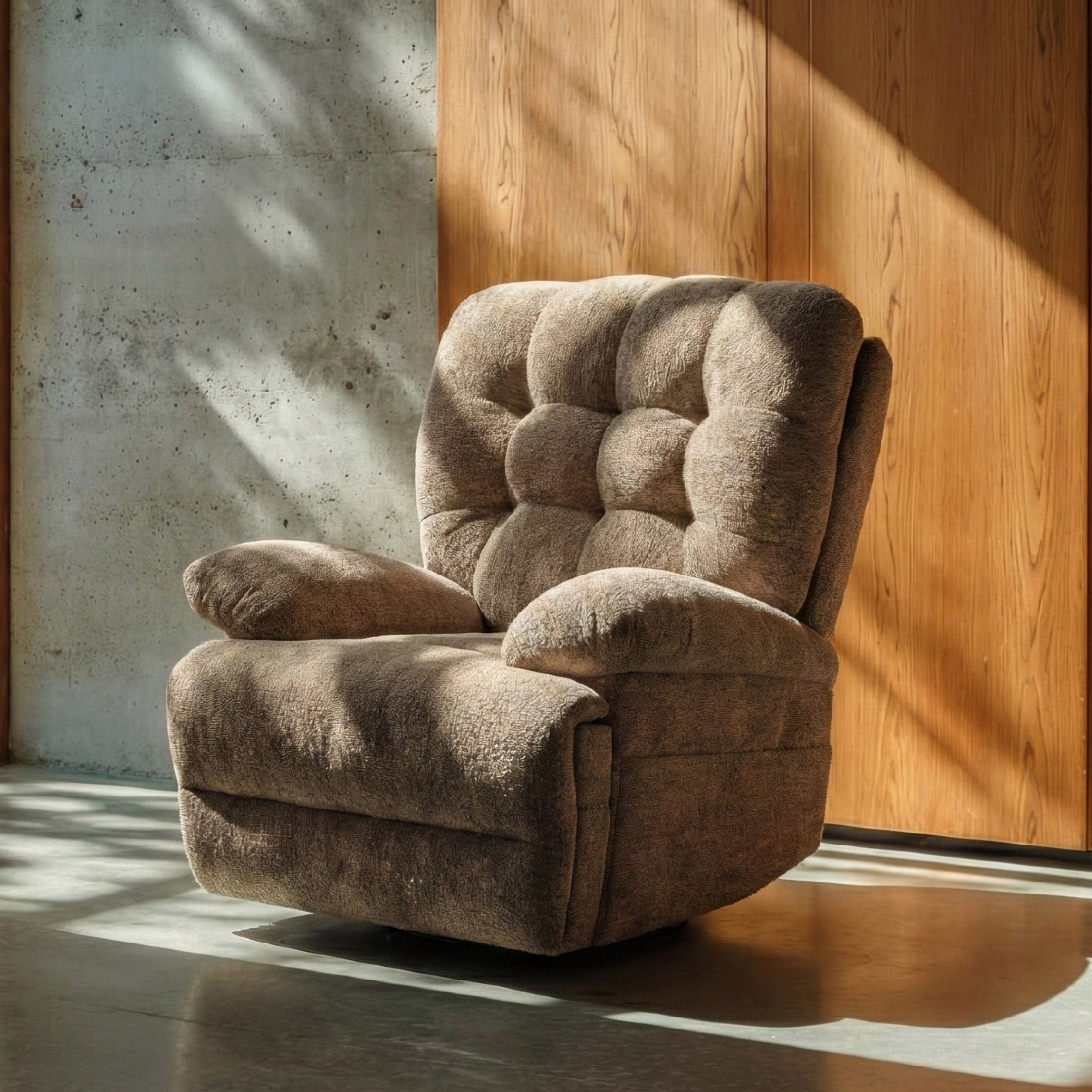COLAMY FLOREN Plush-Power Swivel Recliner