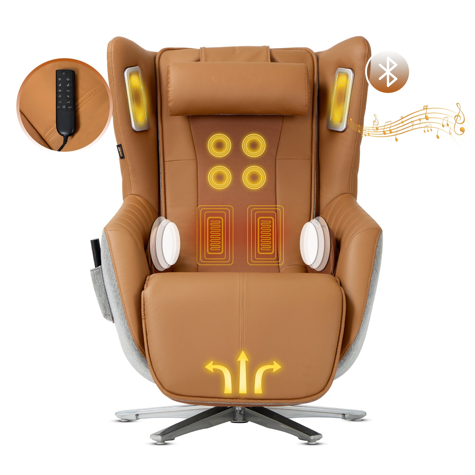 COLAMY Zero Gravity Massaging Chair | Faux Leather Massage Chair
