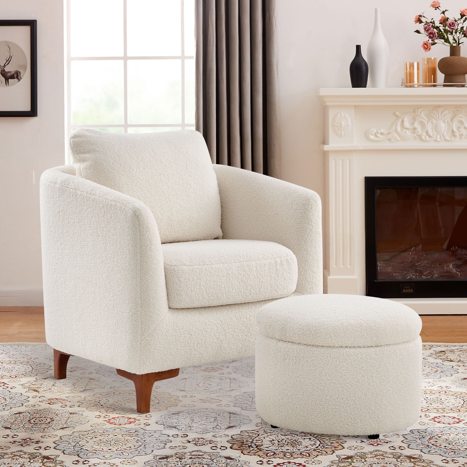 COLAMY SOLMI Scandi Cozy Accent Chair