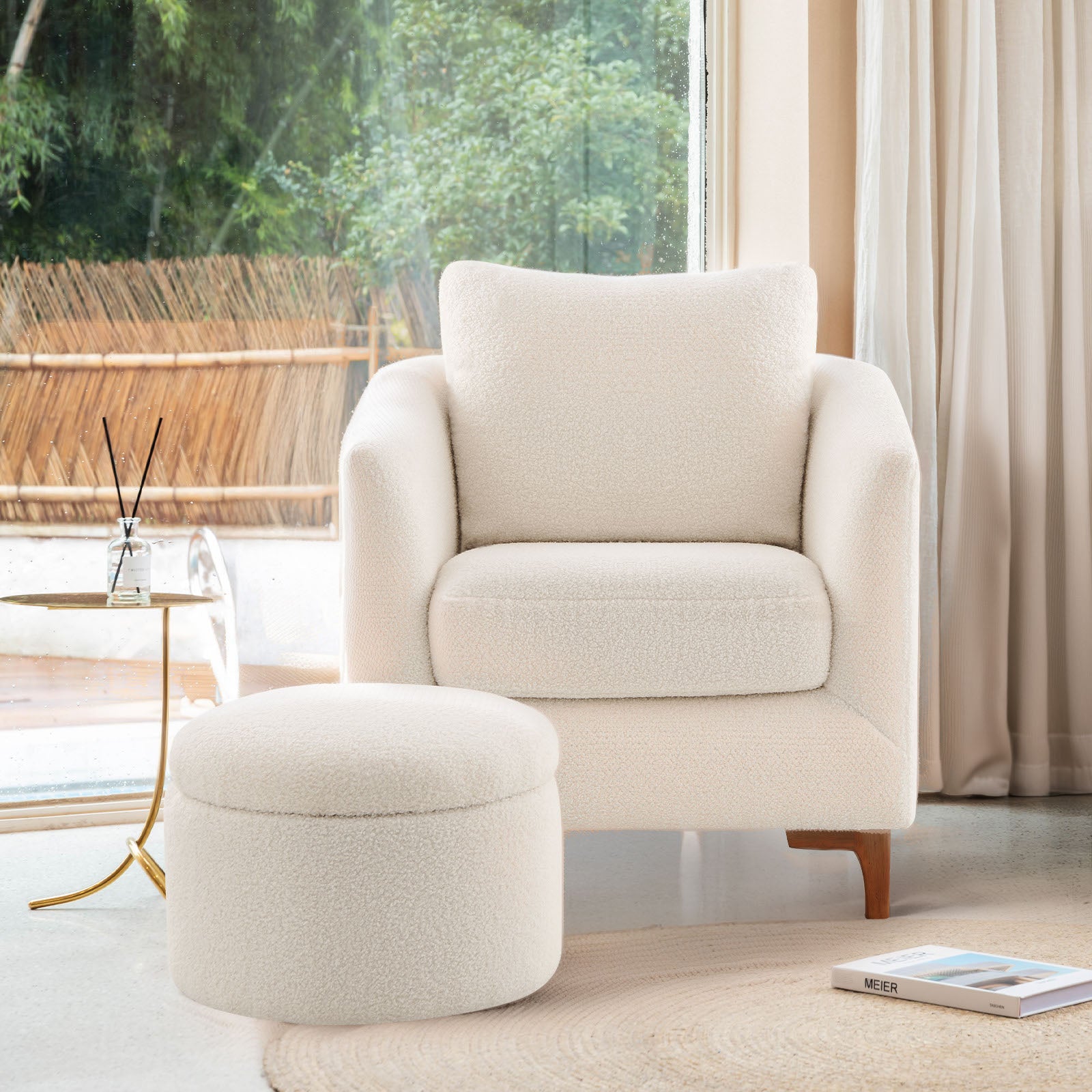 COLAMY SOLMI Scandi Cozy Accent Chair