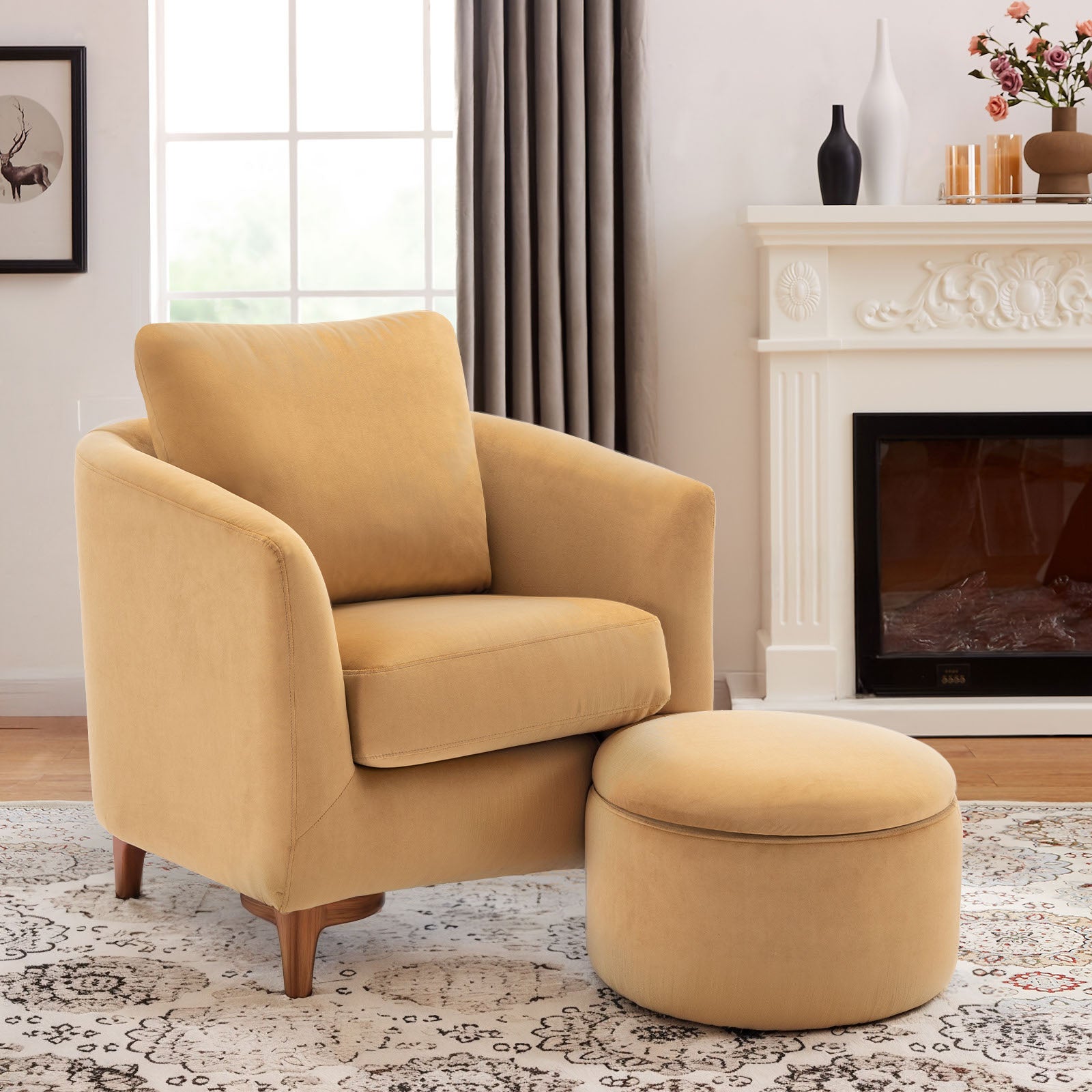 COLAMY SOLMI Scandi Cozy Accent Chair