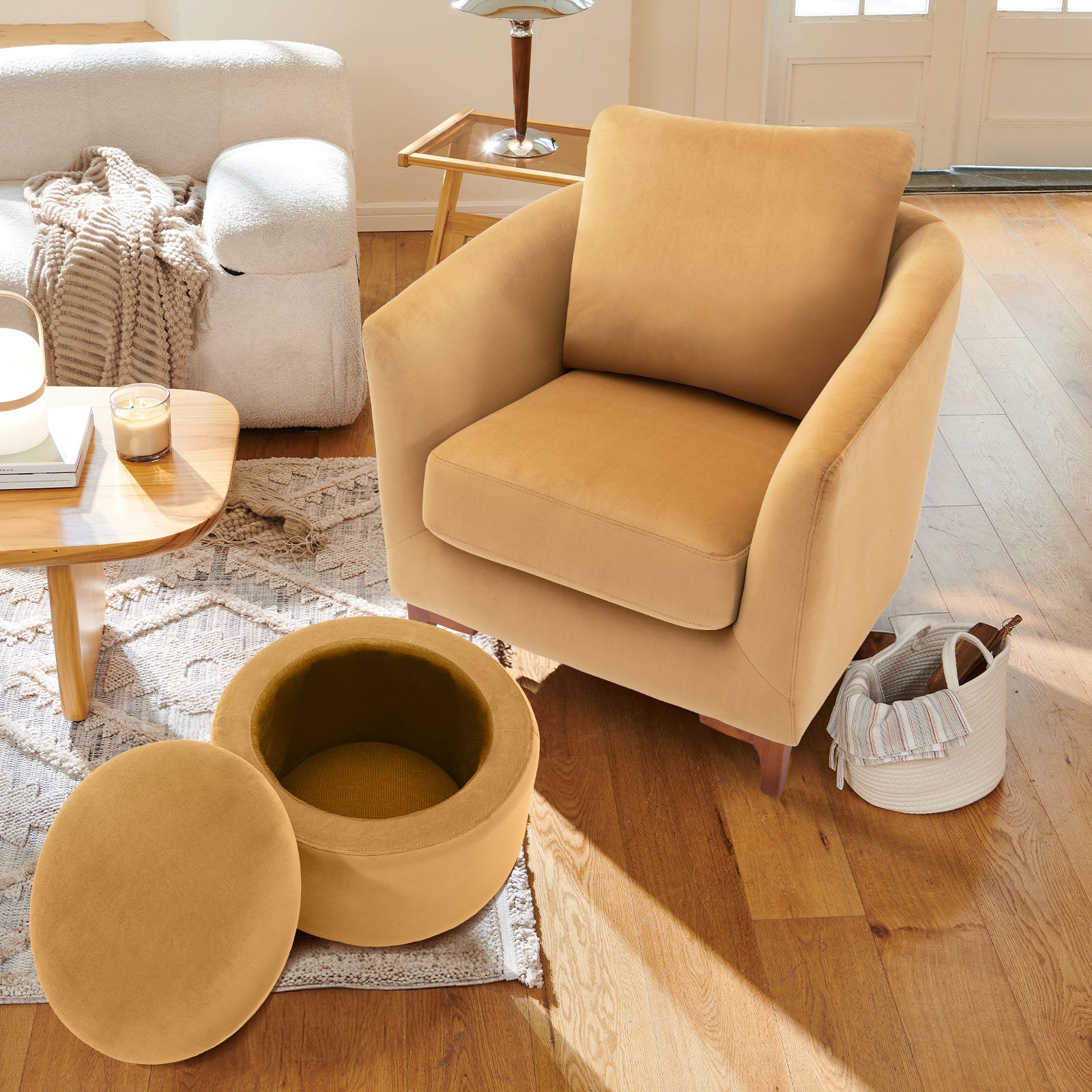 COLAMY SOLMI Scandi Cozy Accent Chair