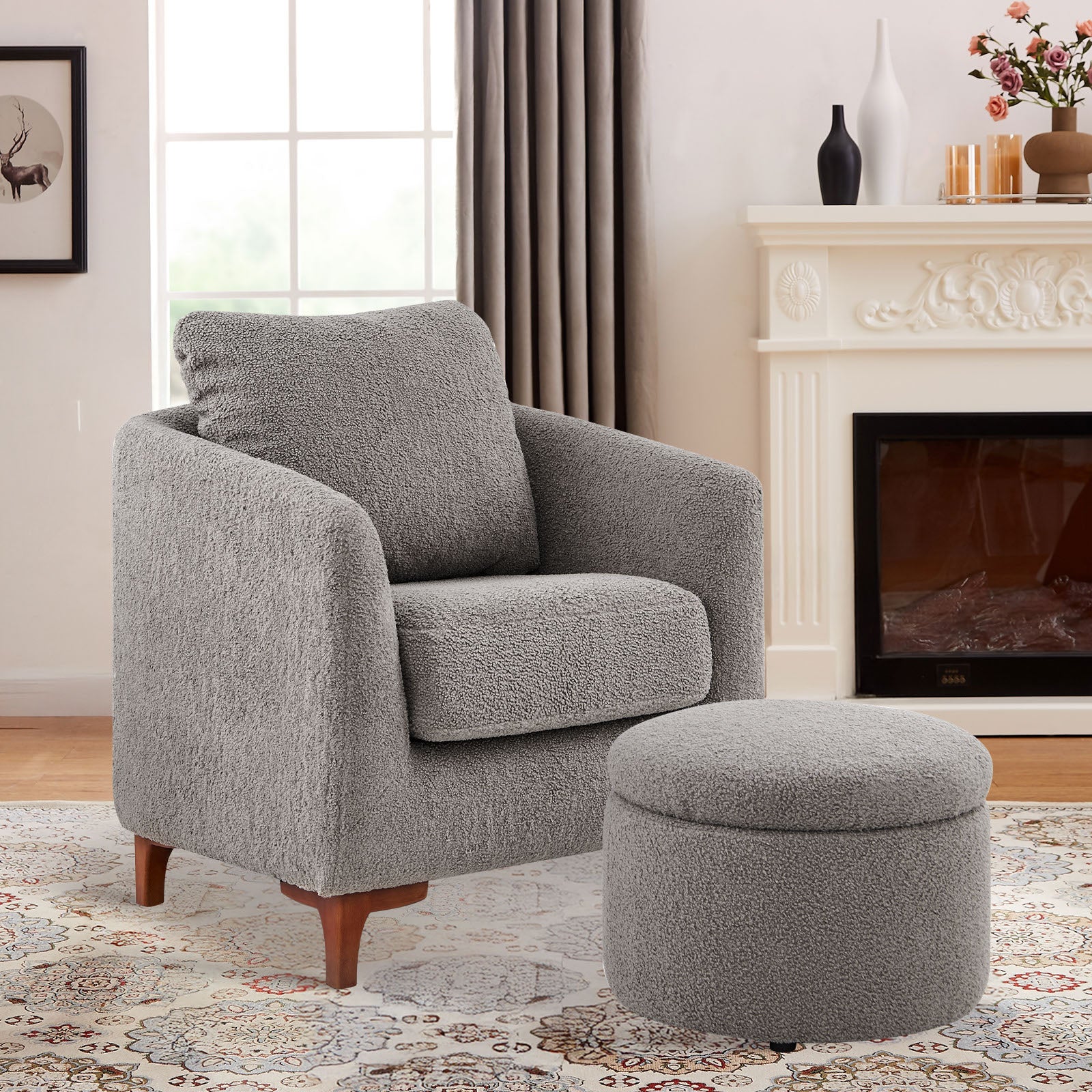 COLAMY SOLMI Scandi Cozy Accent Chair
