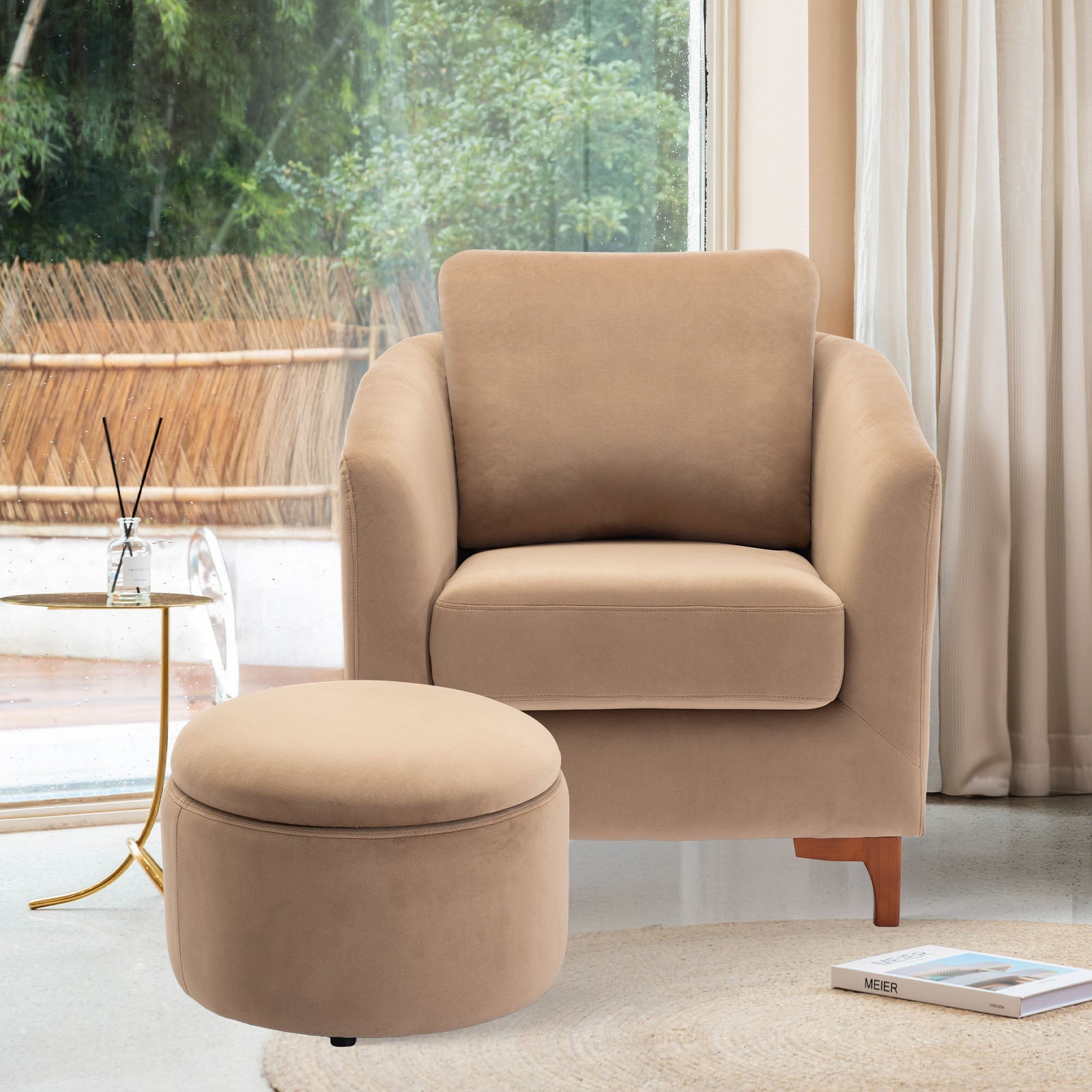 COLAMY SOLMI Scandi Cozy Accent Chair