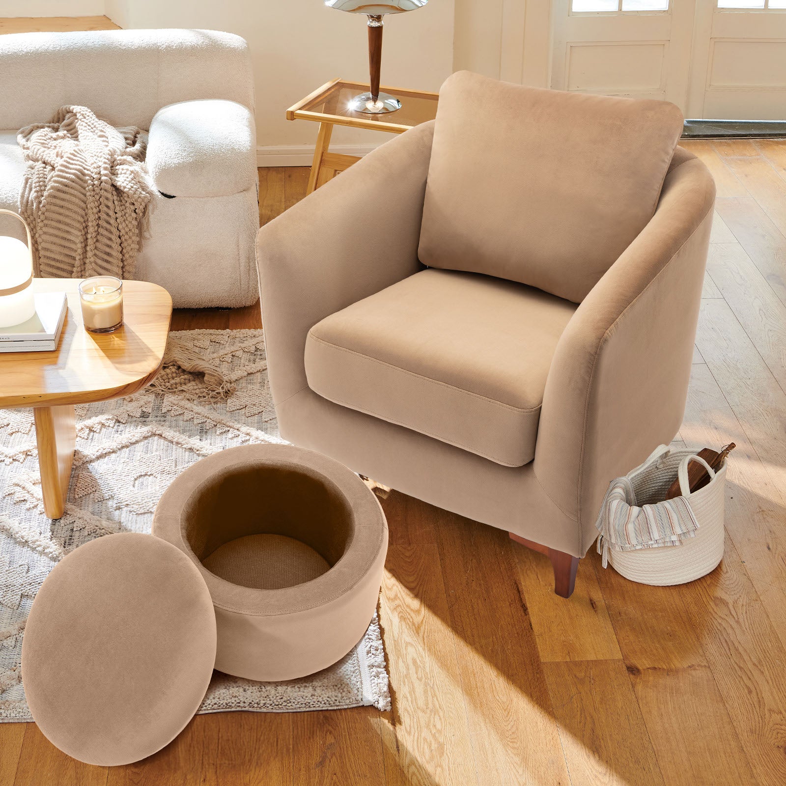 COLAMY SOLMI Scandi Cozy Accent Chair