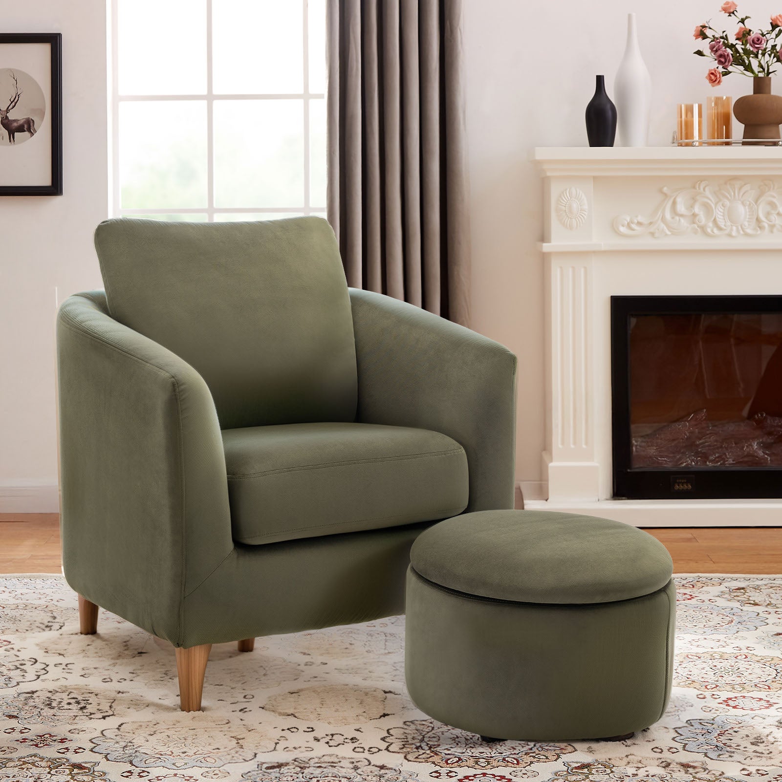 COLAMY SOLMI Scandi Cozy Accent Chair