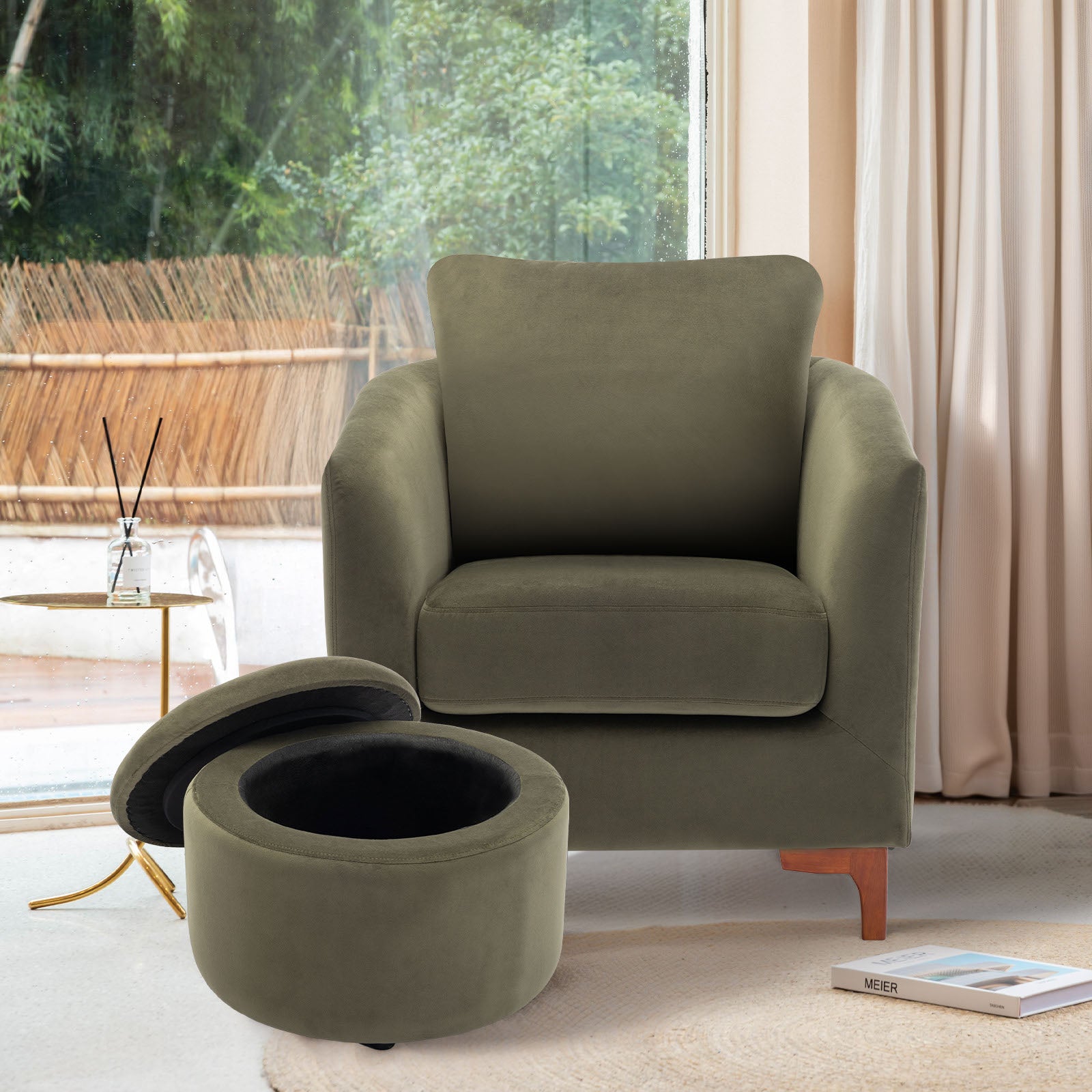 COLAMY SOLMI Scandi Cozy Accent Chair