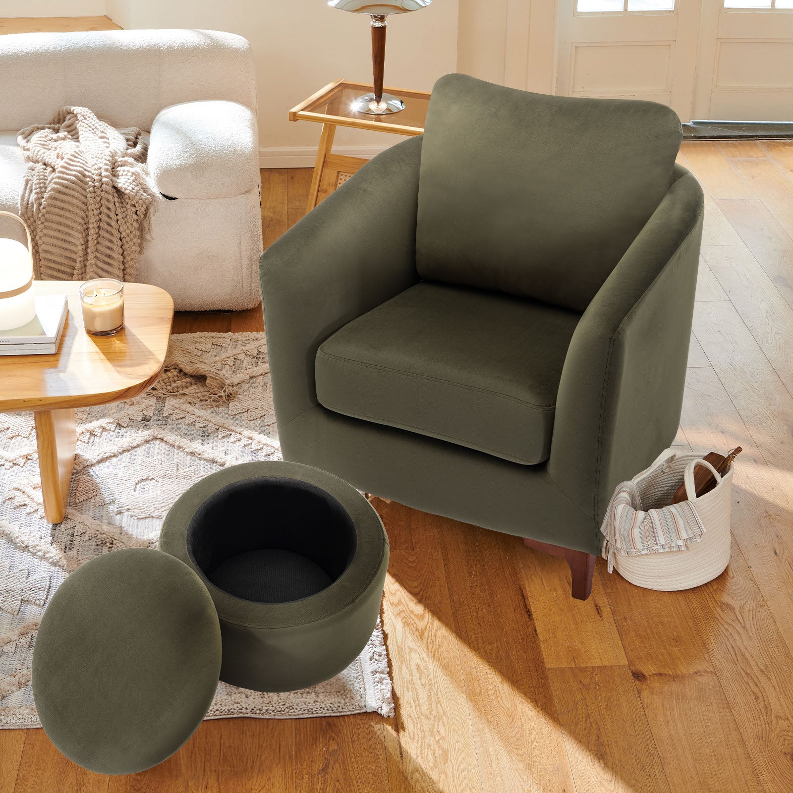 COLAMY SOLMI Scandi Cozy Accent Chair