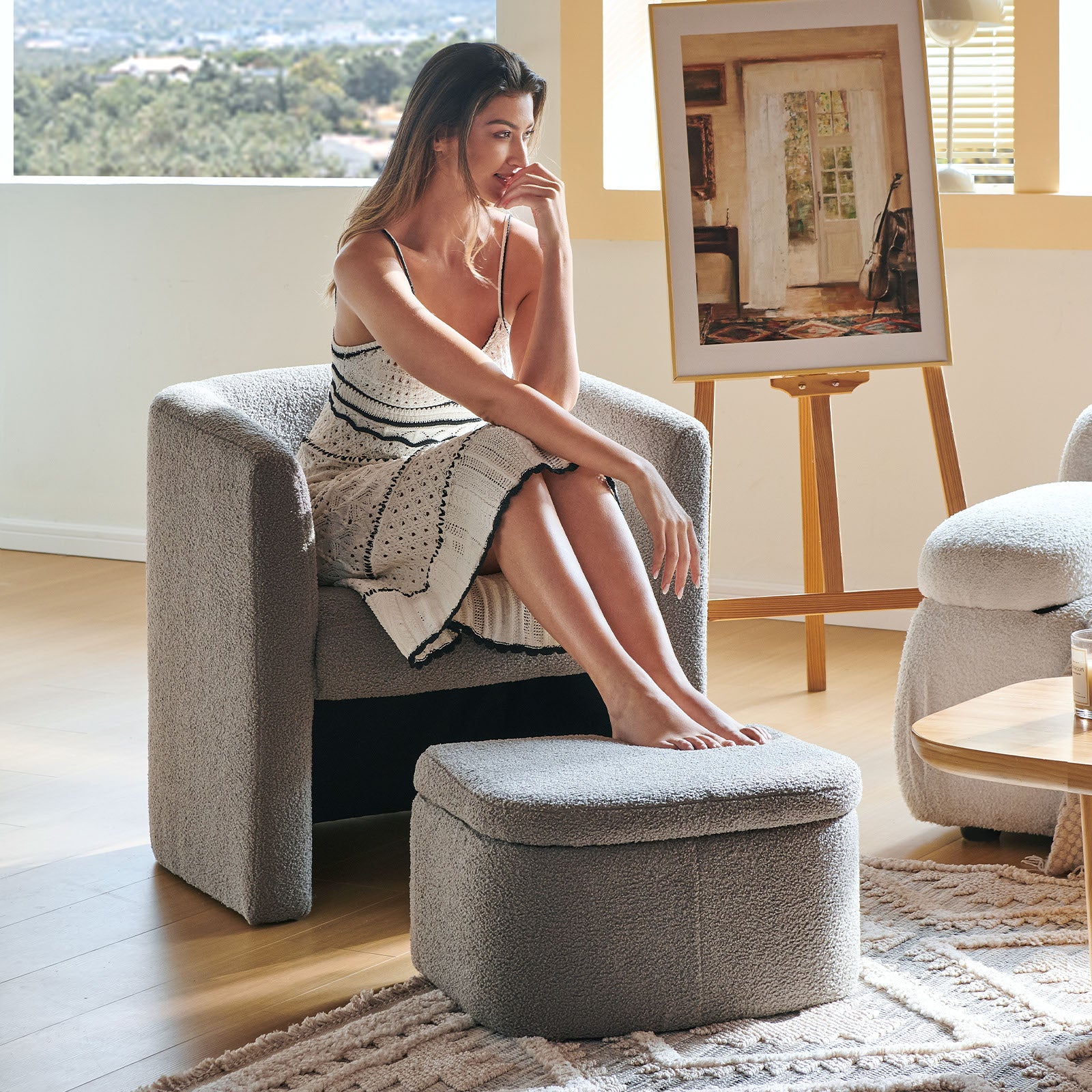 COLAMY NUIA Contemporary Minimalist Accent Chair
