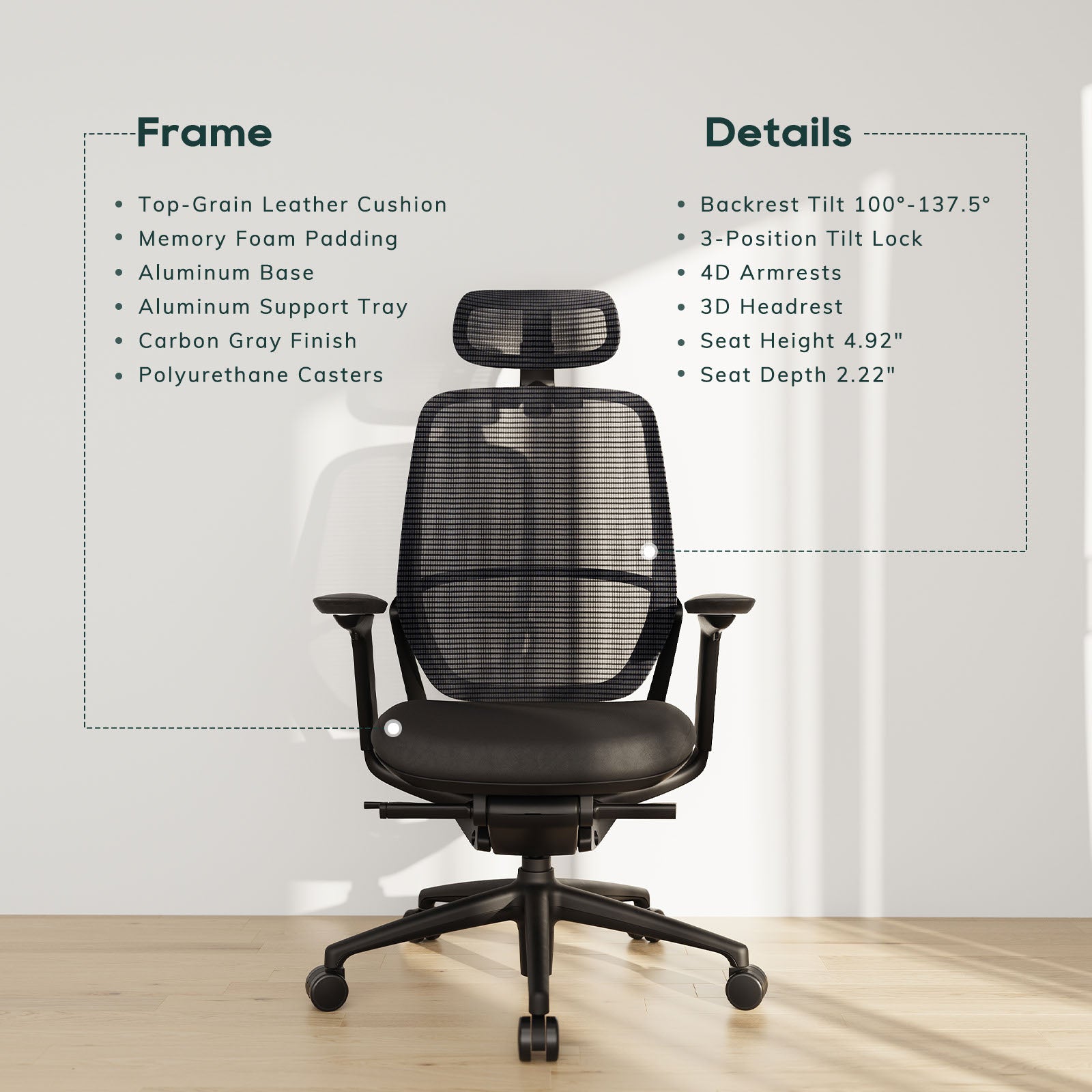COLAMY HINA Modern Ergonomic Office Chair