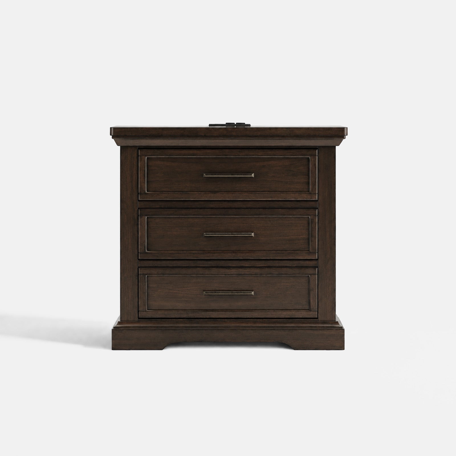 COLAMY HOLLIS 3 Drawer Vintage Nightstand