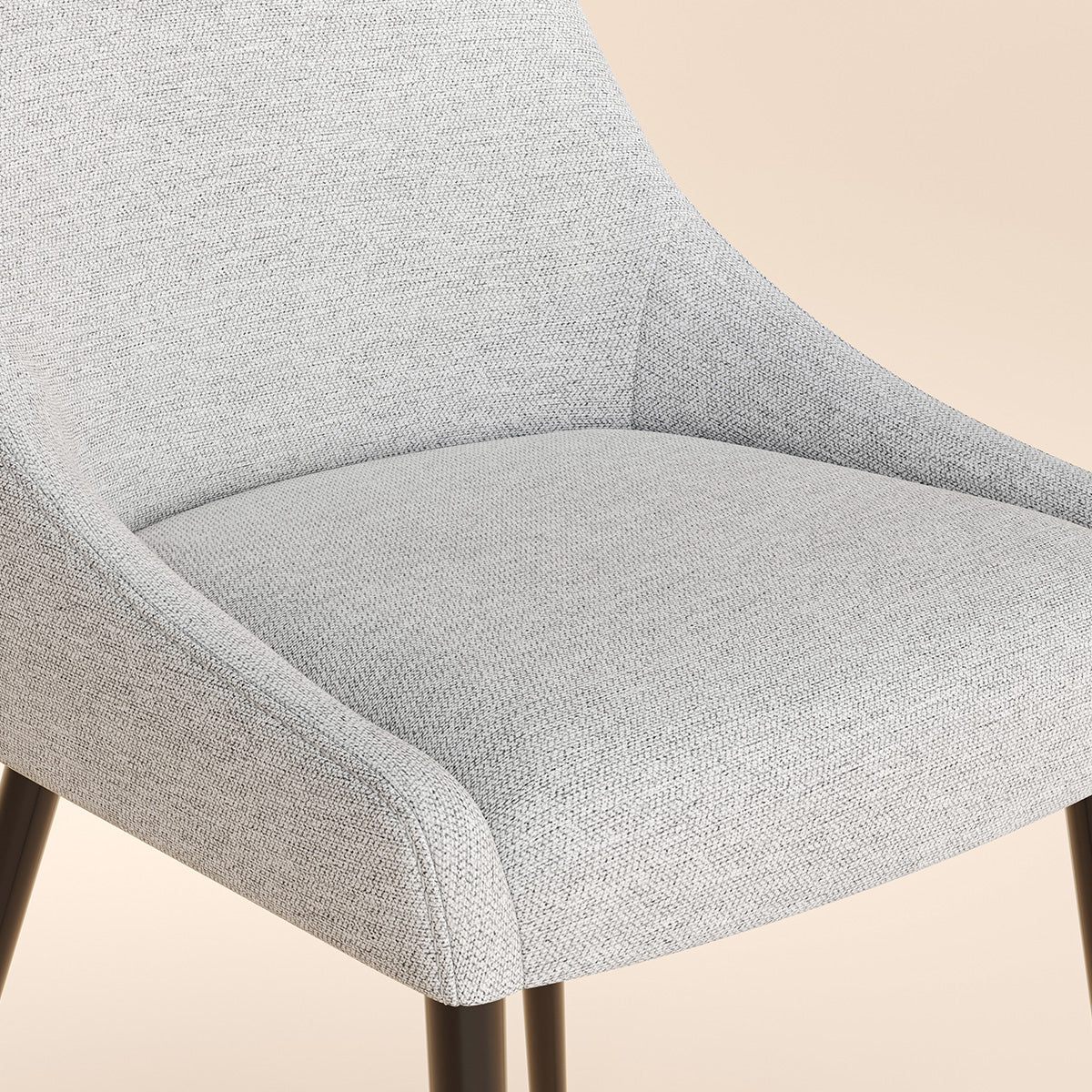 COLAMY LUMA Modern Fabric & Metal Dining Chair