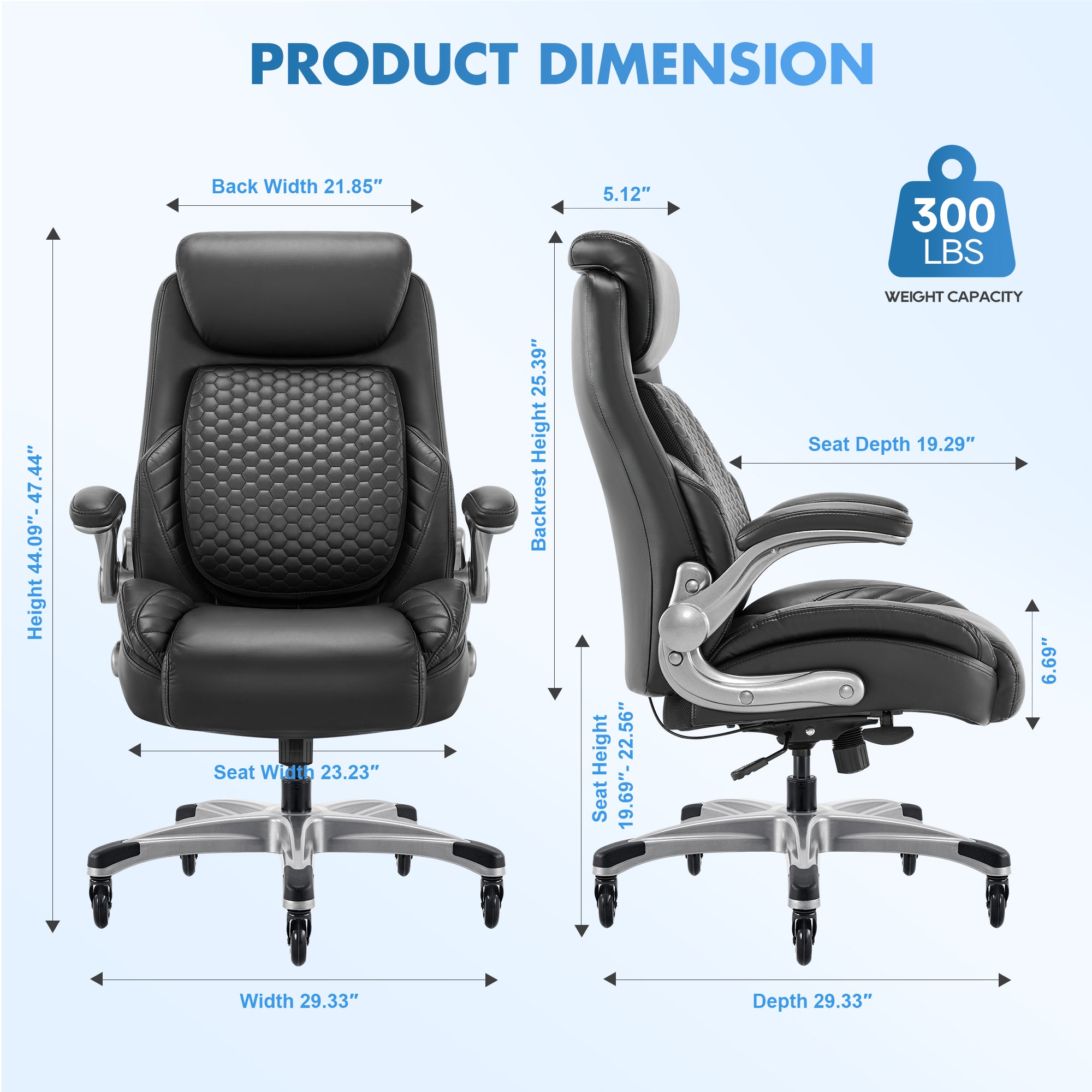 COLAMY Home 300lbs Ergonomic Computer Desk Chair