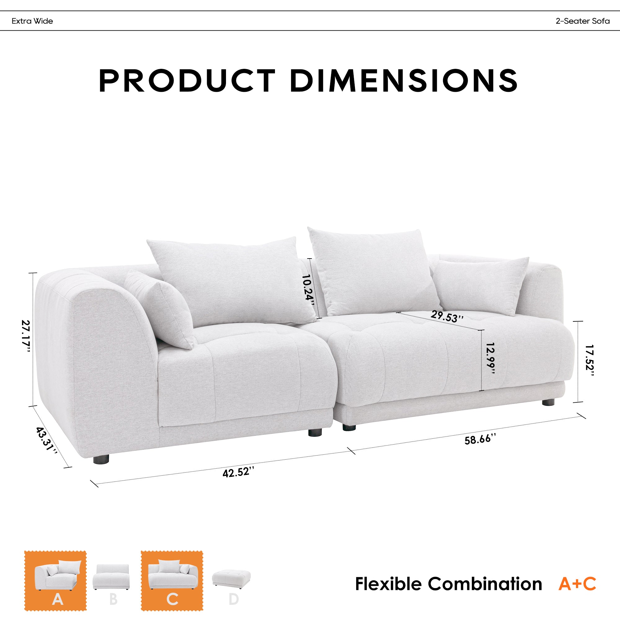 COLAMY NUBO Modular Minimalist Sofa