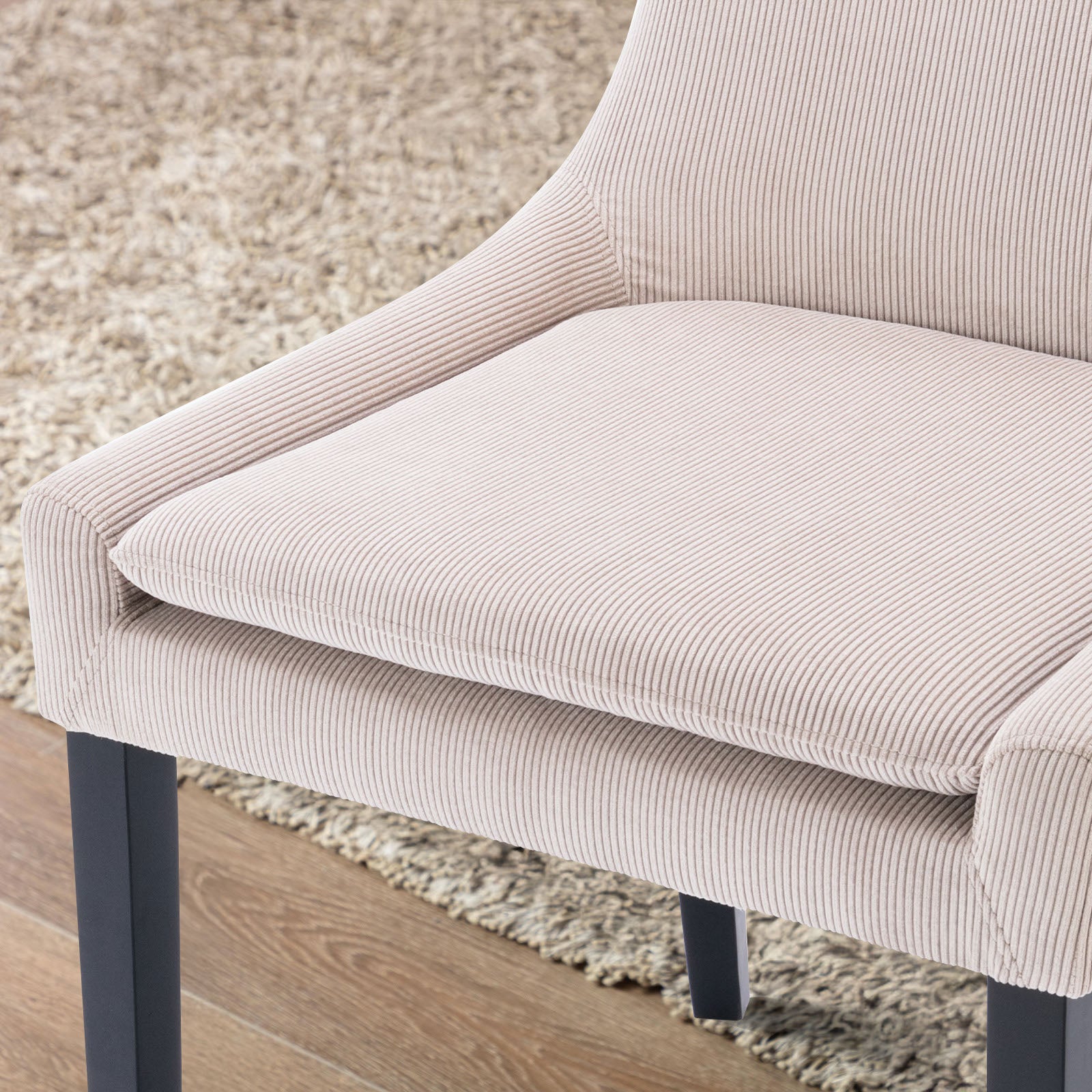 COLAMY MAIRA Transitional Neutral Dining Chair