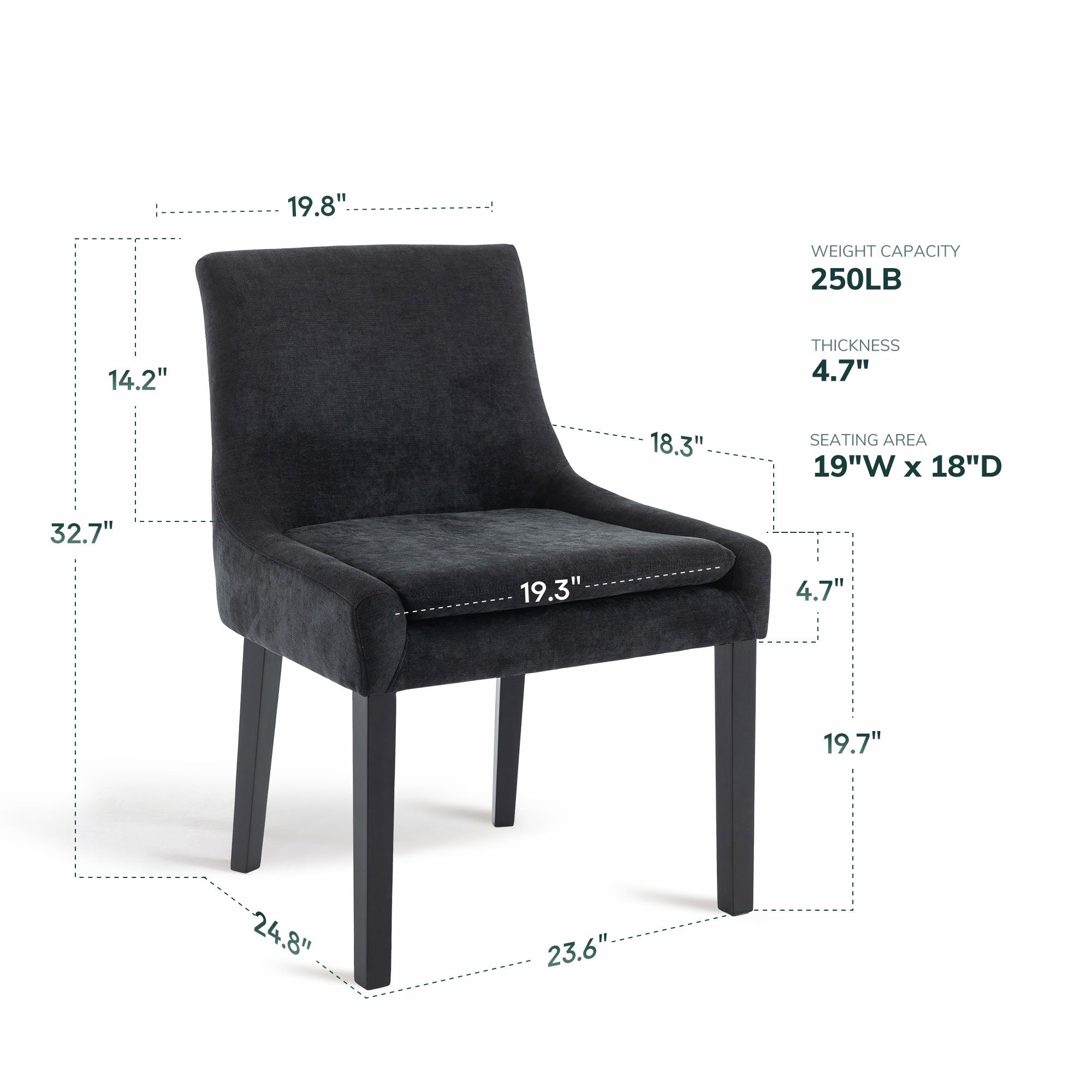 COLAMY MAIRA Transitional Neutral Dining Chair