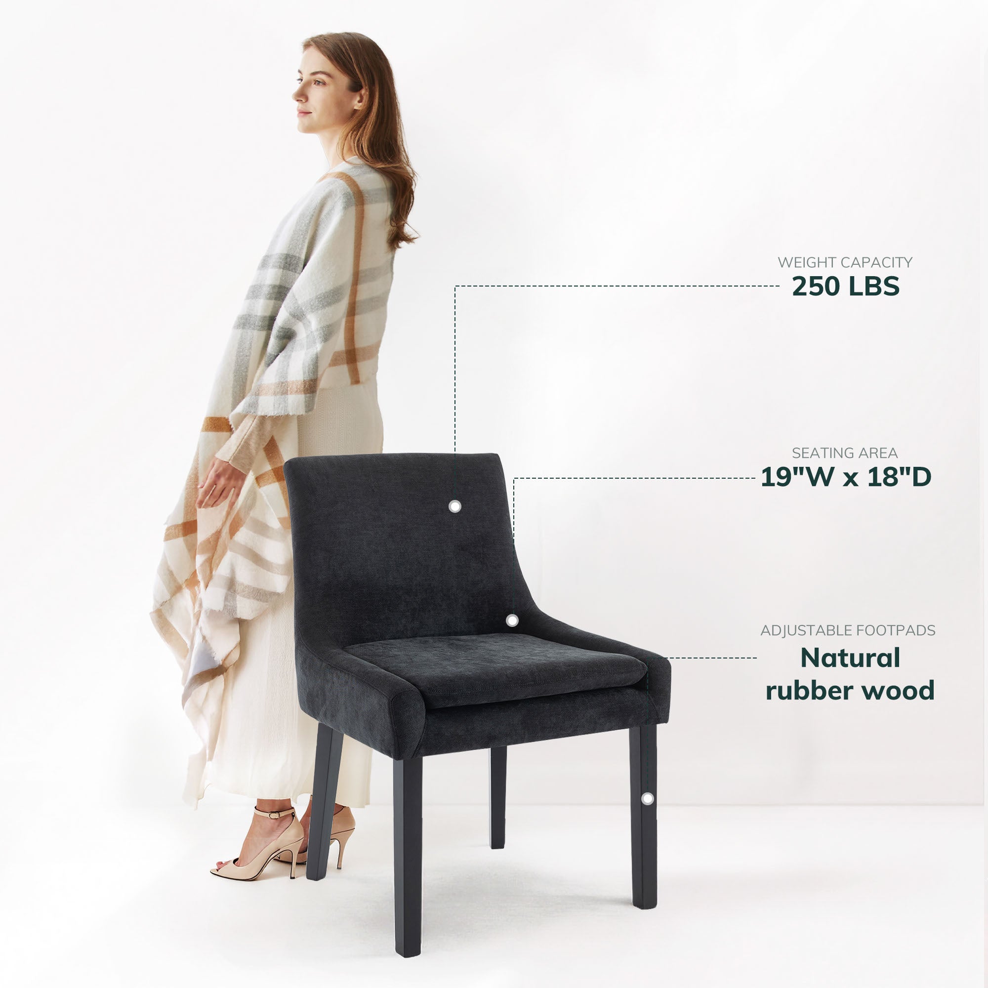 COLAMY MAIRA Transitional Neutral Dining Chair