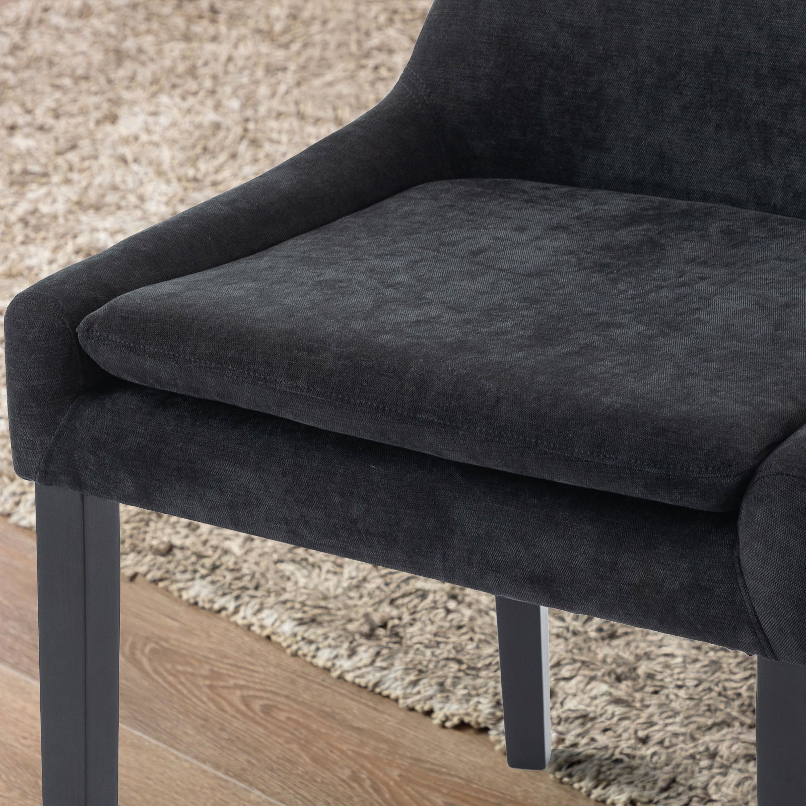 COLAMY MAIRA Transitional Neutral Dining Chair