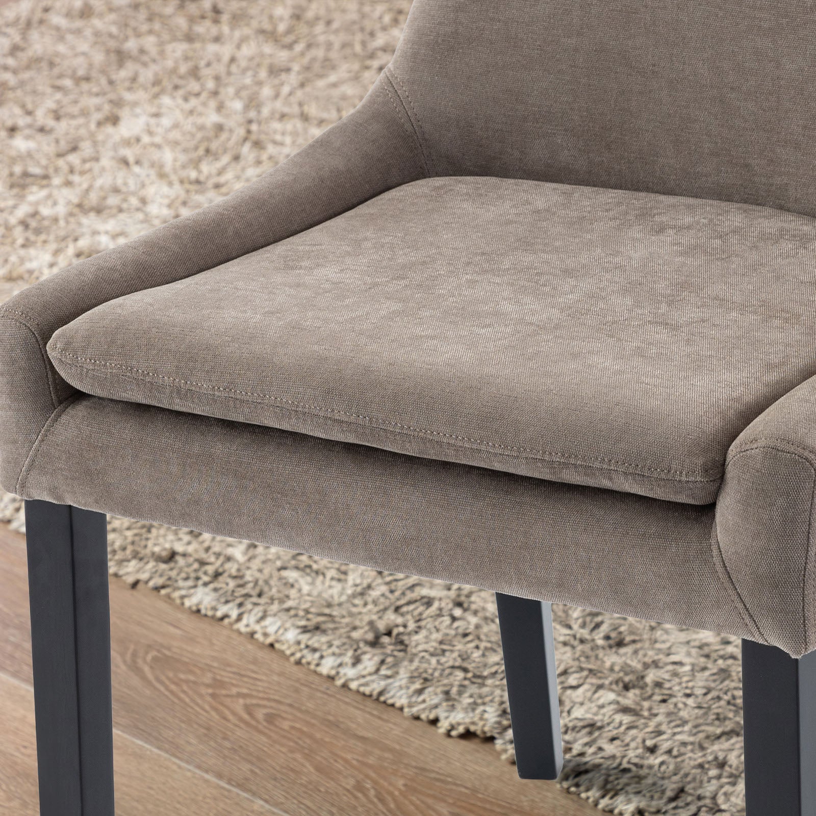 COLAMY MAIRA Transitional Neutral Dining Chair