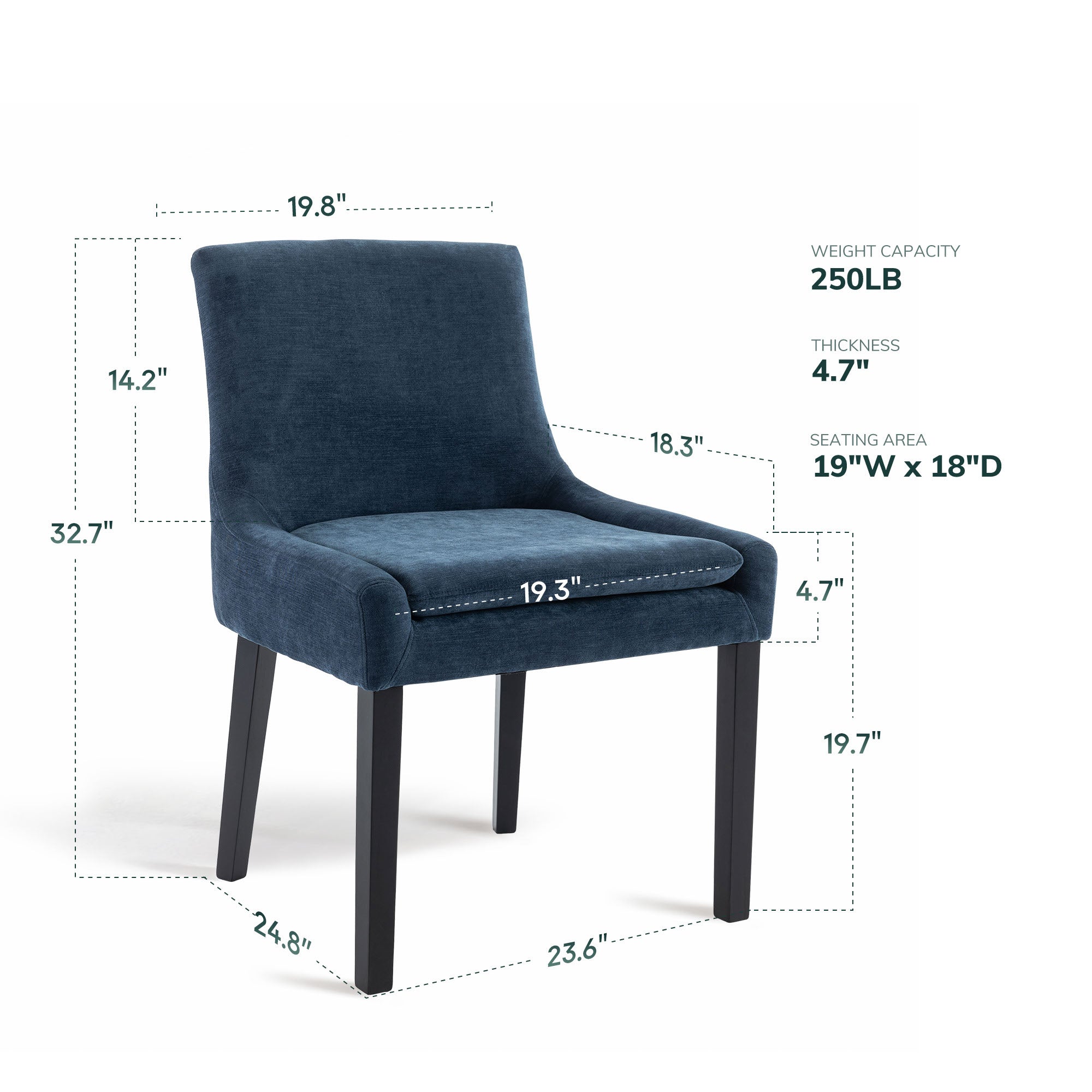 COLAMY MAIRA Transitional Neutral Dining Chair