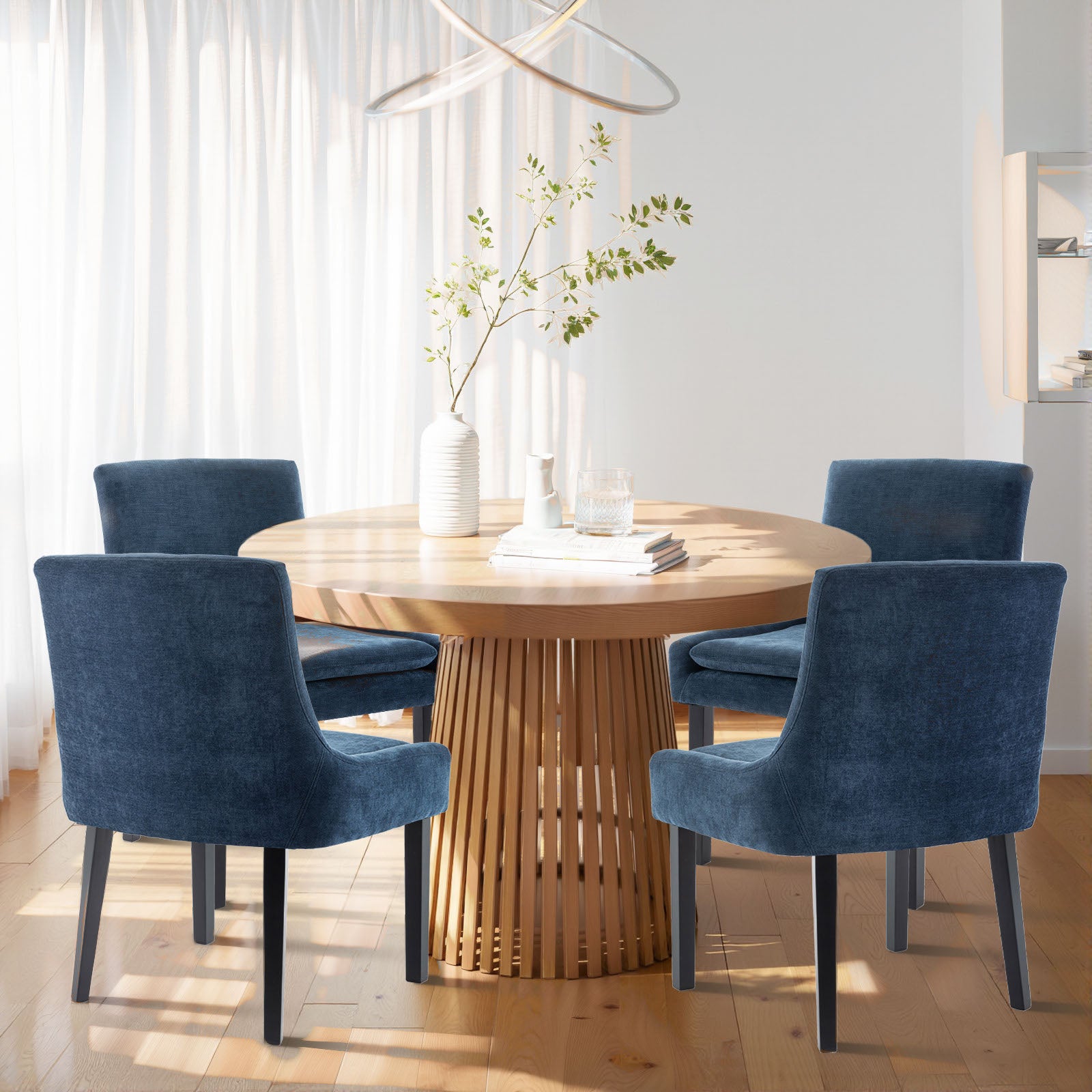 COLAMY MAIRA Transitional Neutral Dining Chair
