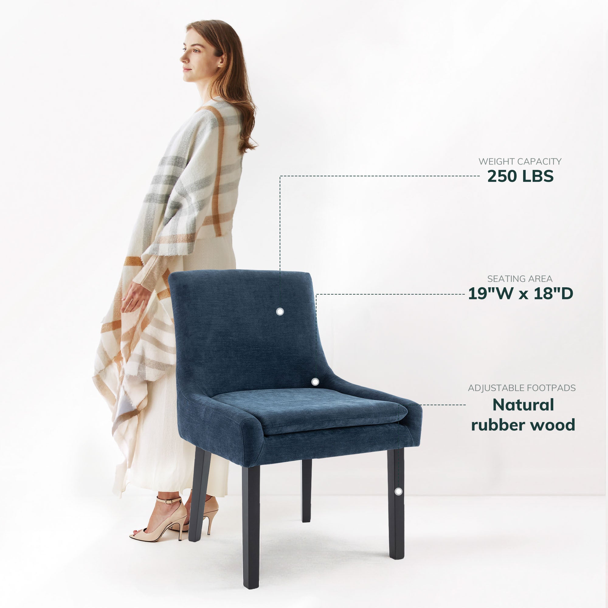 COLAMY MAIRA Transitional Neutral Dining Chair
