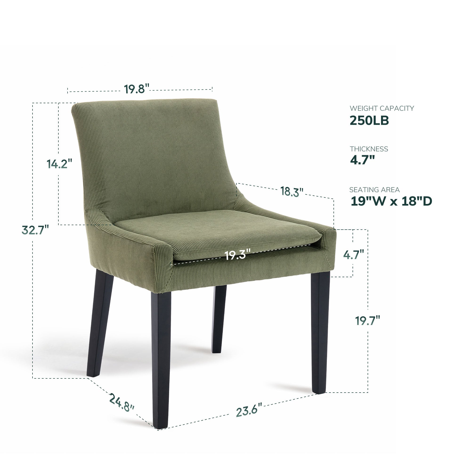 COLAMY MAIRA Transitional Neutral Dining Chair