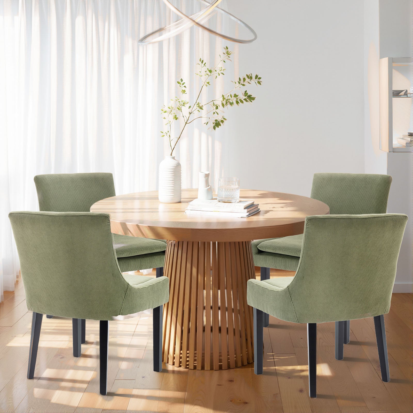 COLAMY MAIRA Transitional Neutral Dining Chair