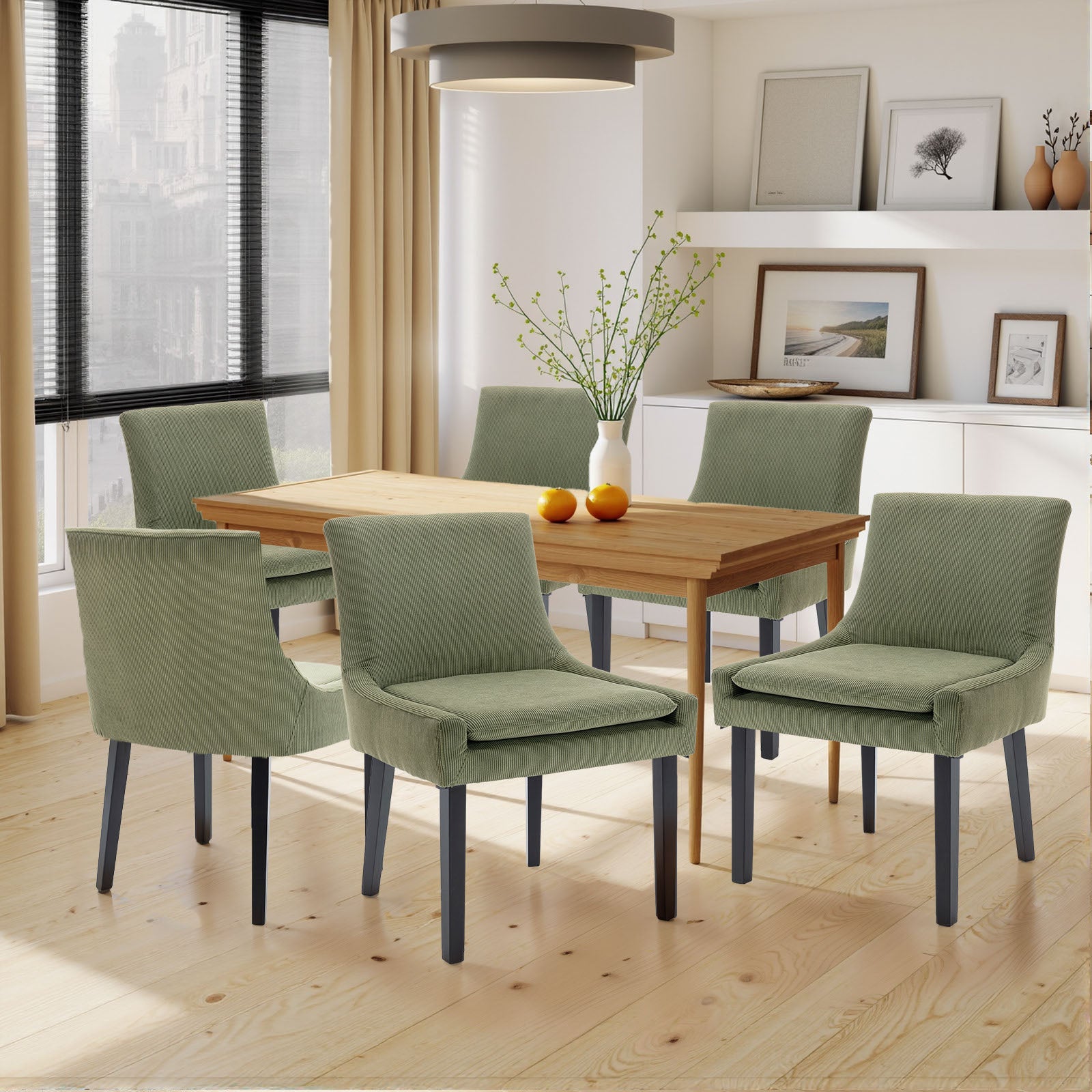 COLAMY MAIRA Transitional Neutral Dining Chair