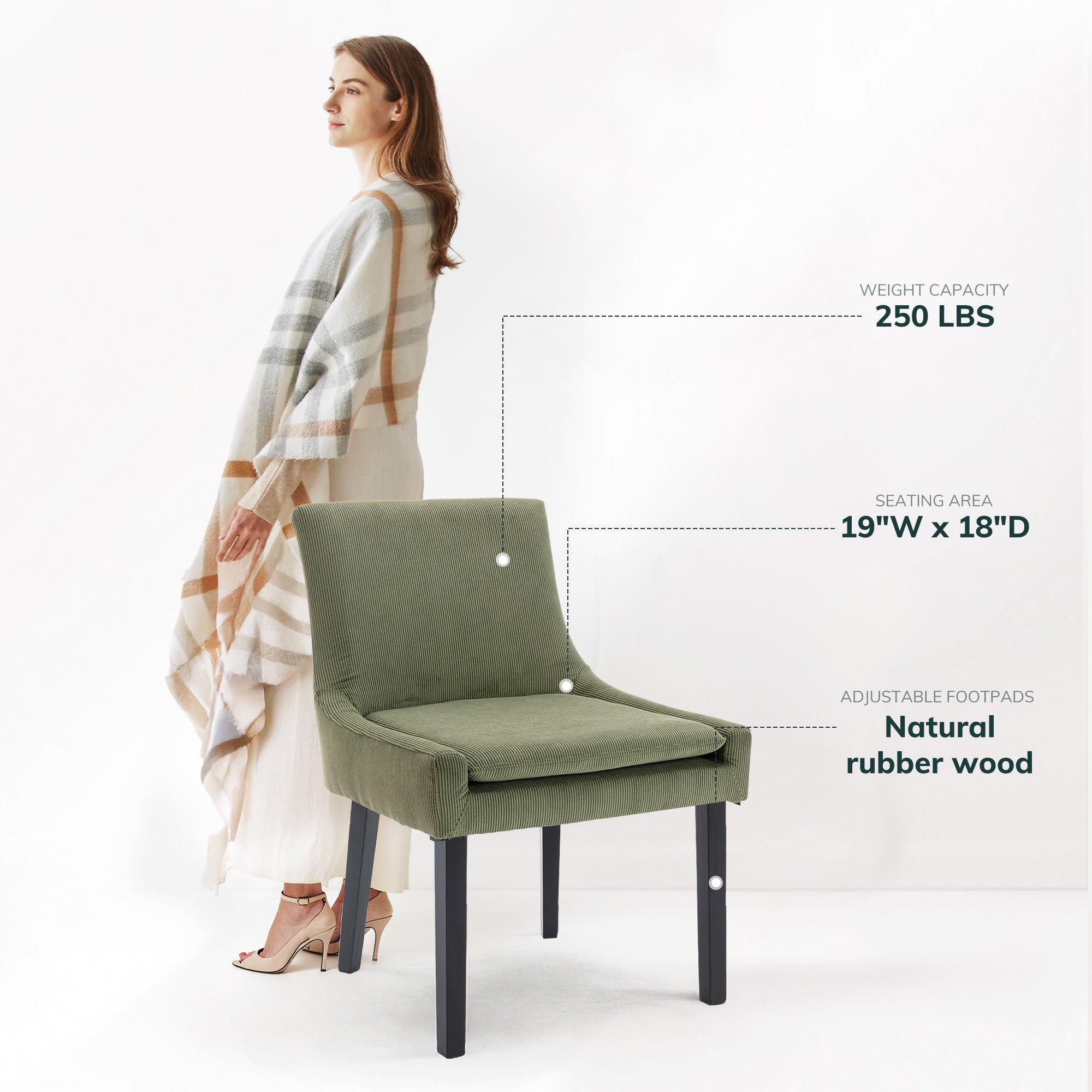 COLAMY MAIRA Transitional Neutral Dining Chair