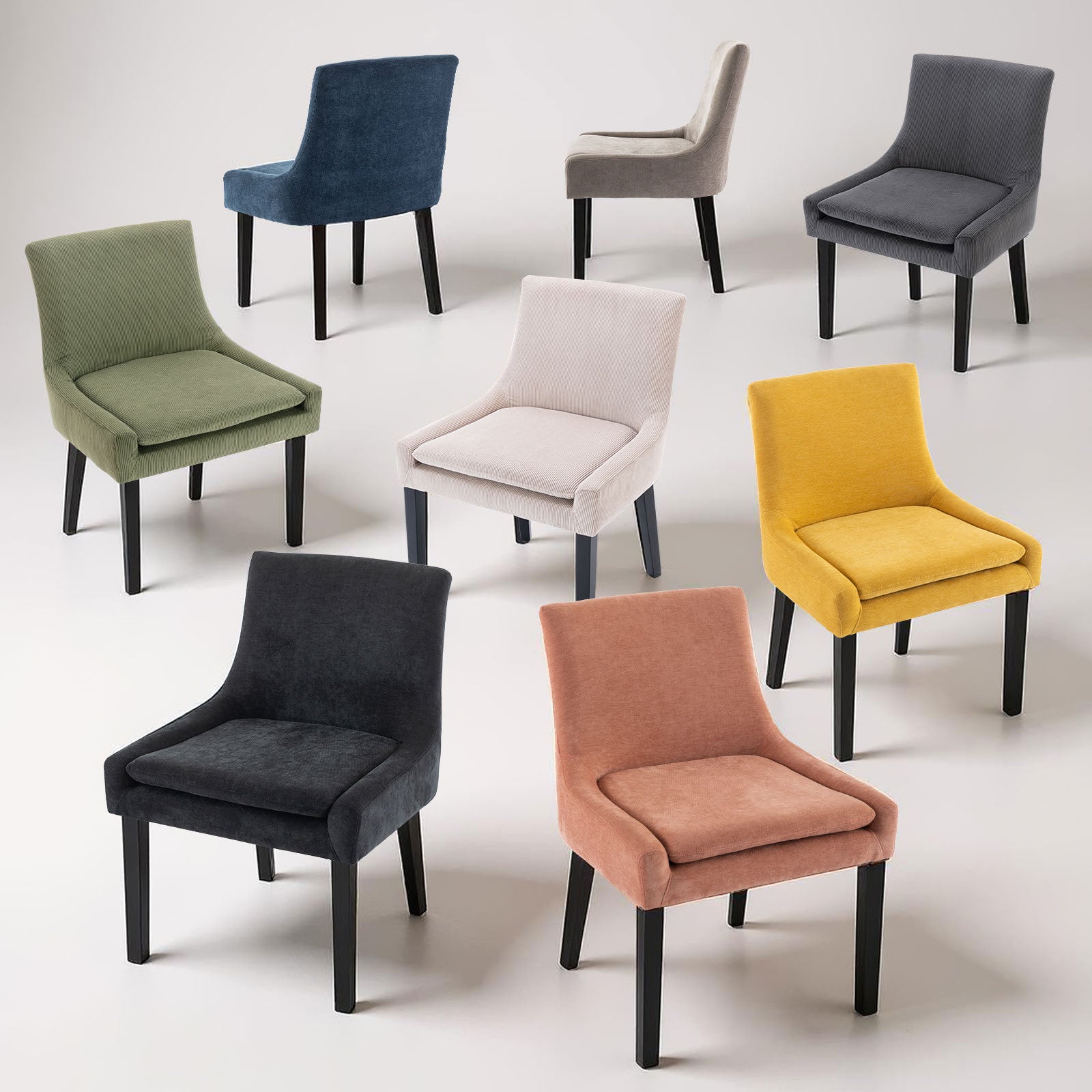 COLAMY MAIRA Transitional Neutral Dining Chair