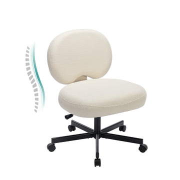 COLAMY Mid-back Ergonomic Swivel Vanity Office Chair Model.7309