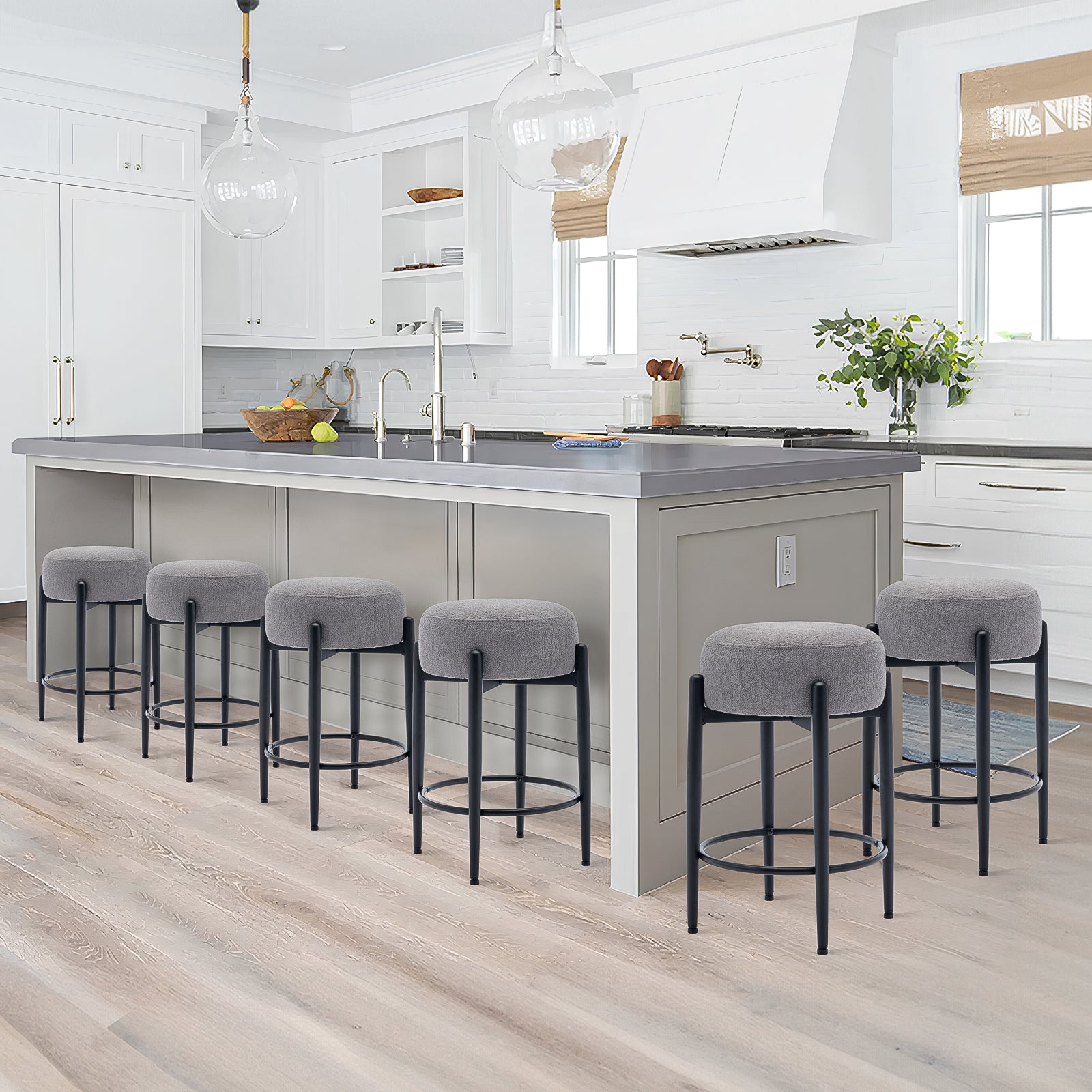 Round padded bar stools clearance