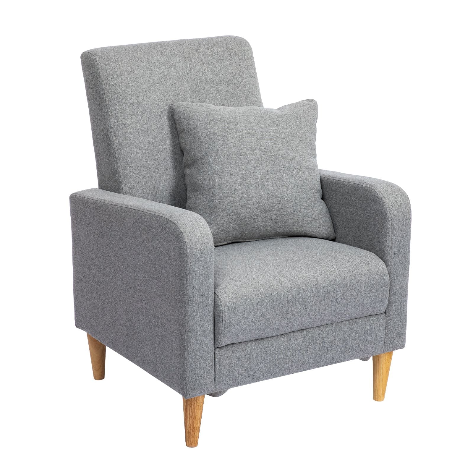 COLAMY Modern Upholstered Accent Chair Armchair with Pillow Fabric Side Chair