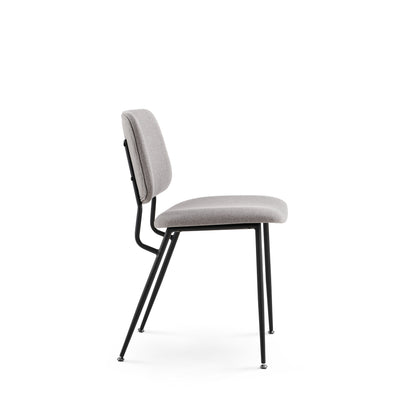 COLAMY Modern Upholstered Curved Back Dining Chair Stylish Kitchen Chairs