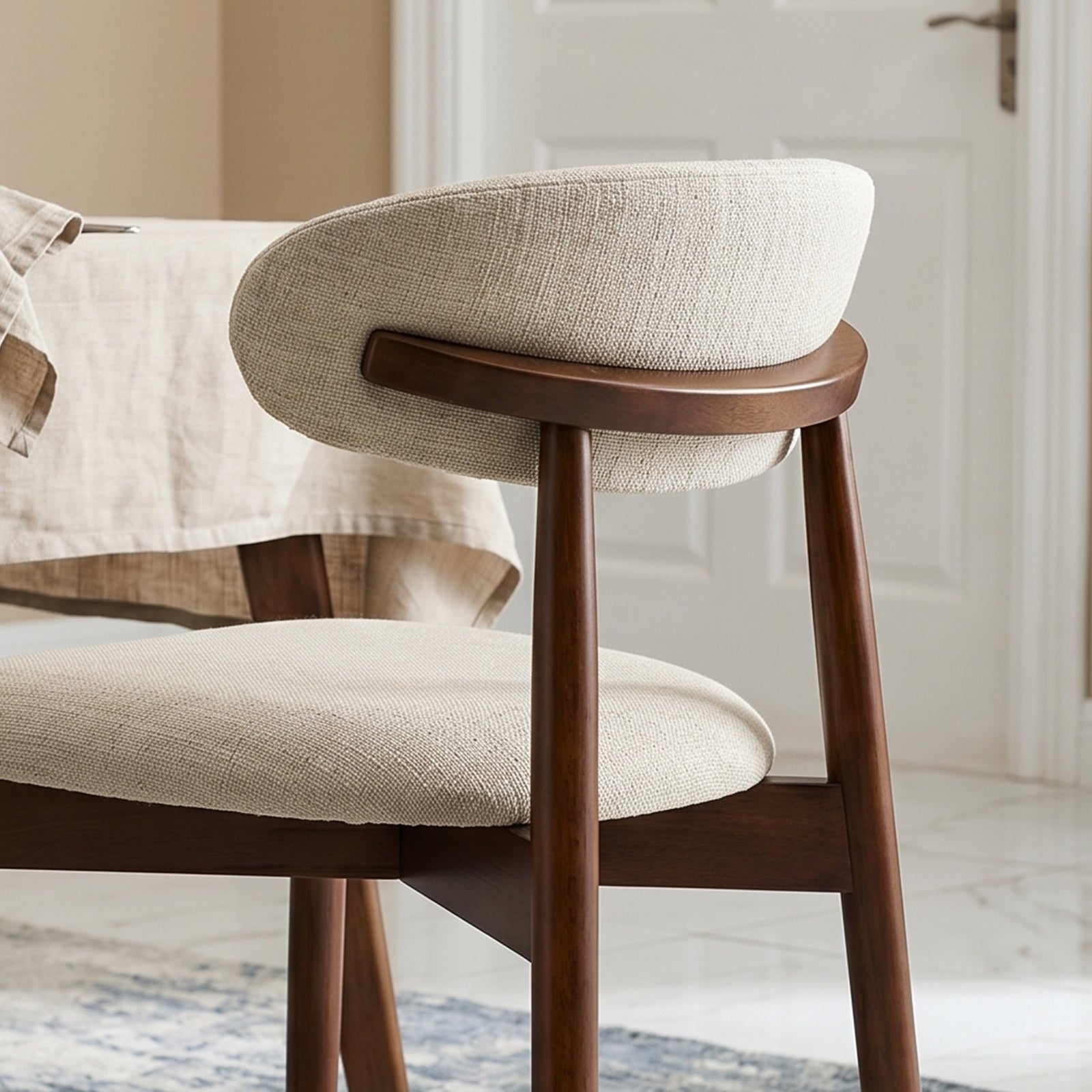 COLAMY NOYA Mid-Century Modern Upholstered Dining Chair